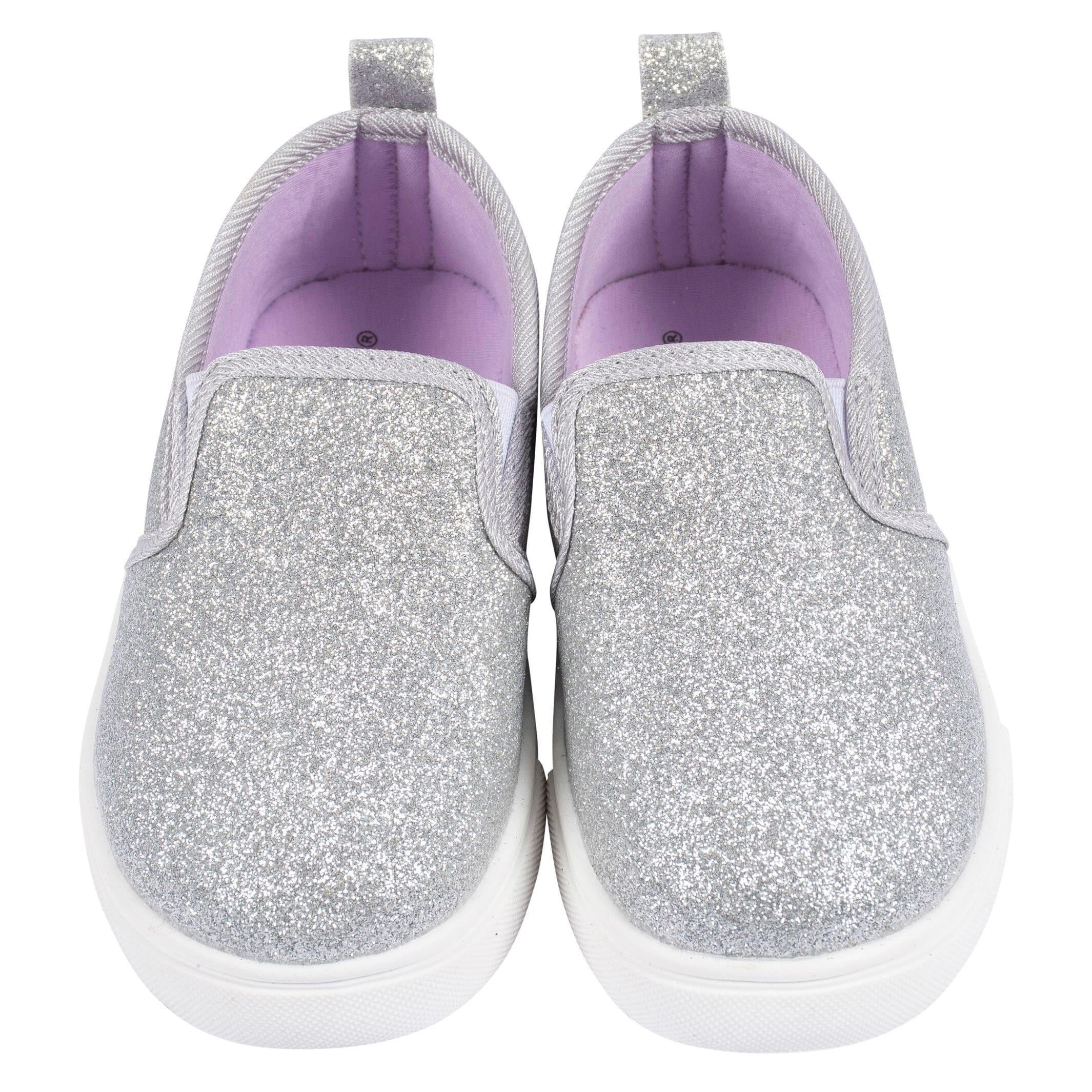 Infant & Toddler Girls Silver Glitter Slip-On Sneaker - Image 5