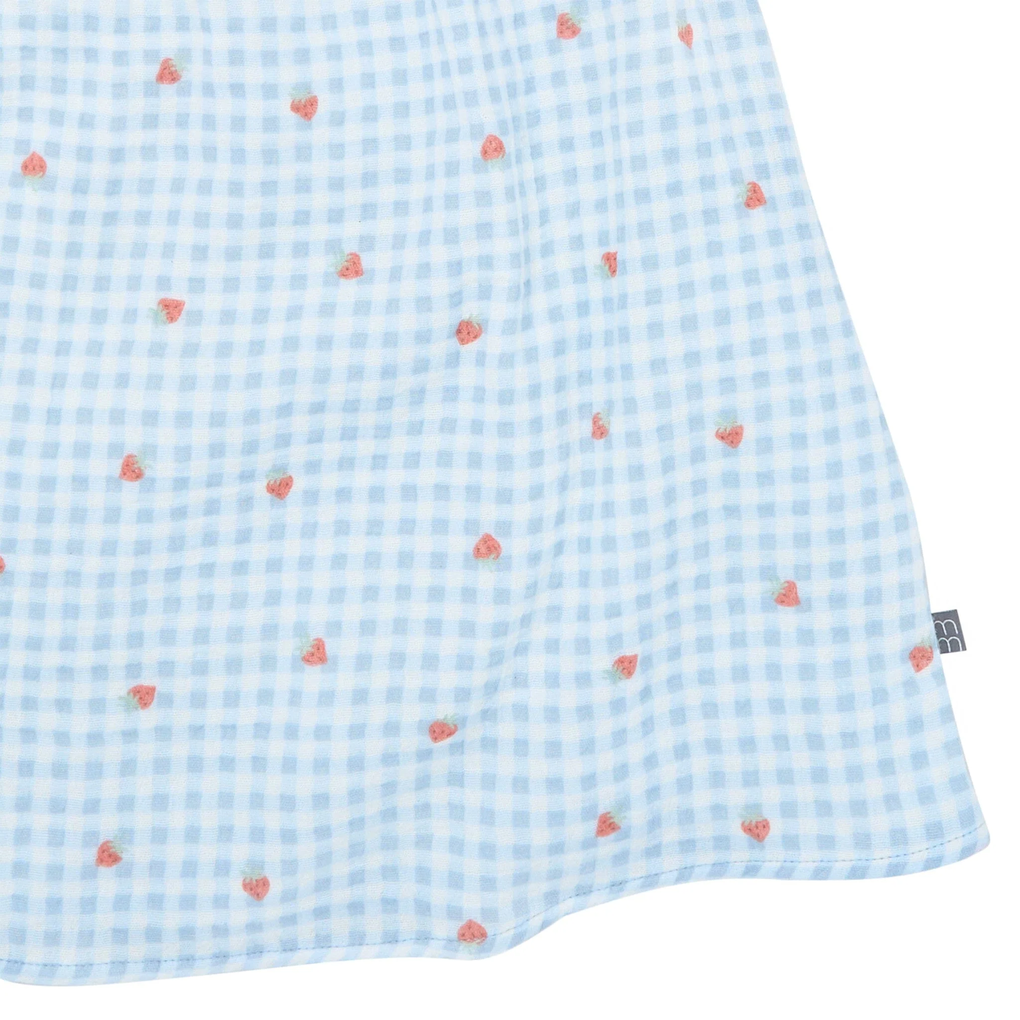 Infant & Toddler Girls Strawberry Gingham Puff Sleeve Dress - Image 3
