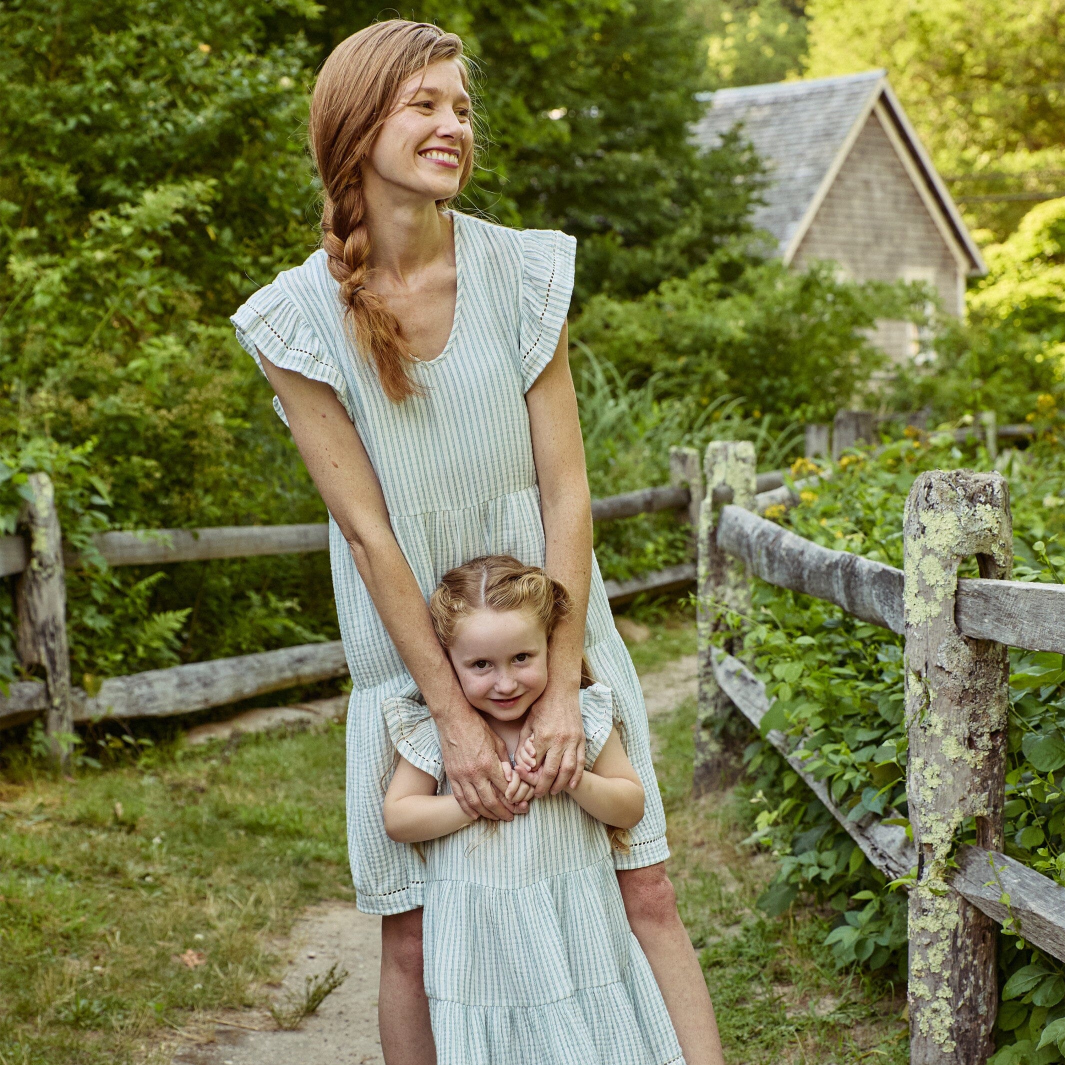 Infant & Toddler Girls Teal Stripe Gauze Dress - Image 3