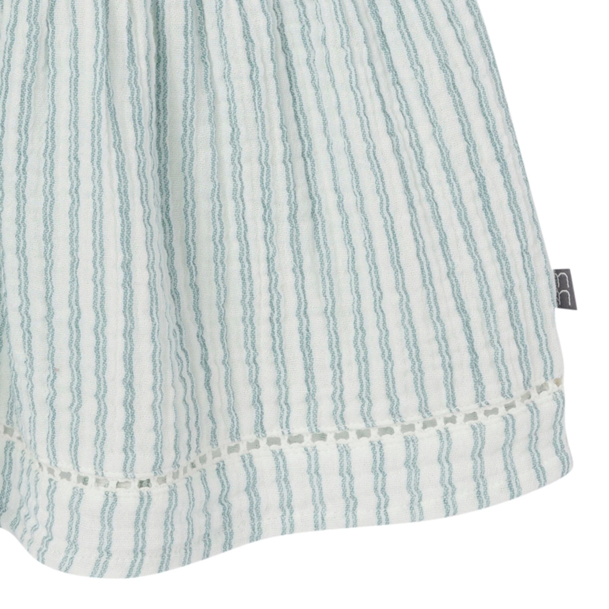 Infant & Toddler Girls Teal Stripe Gauze Dress - Image 9