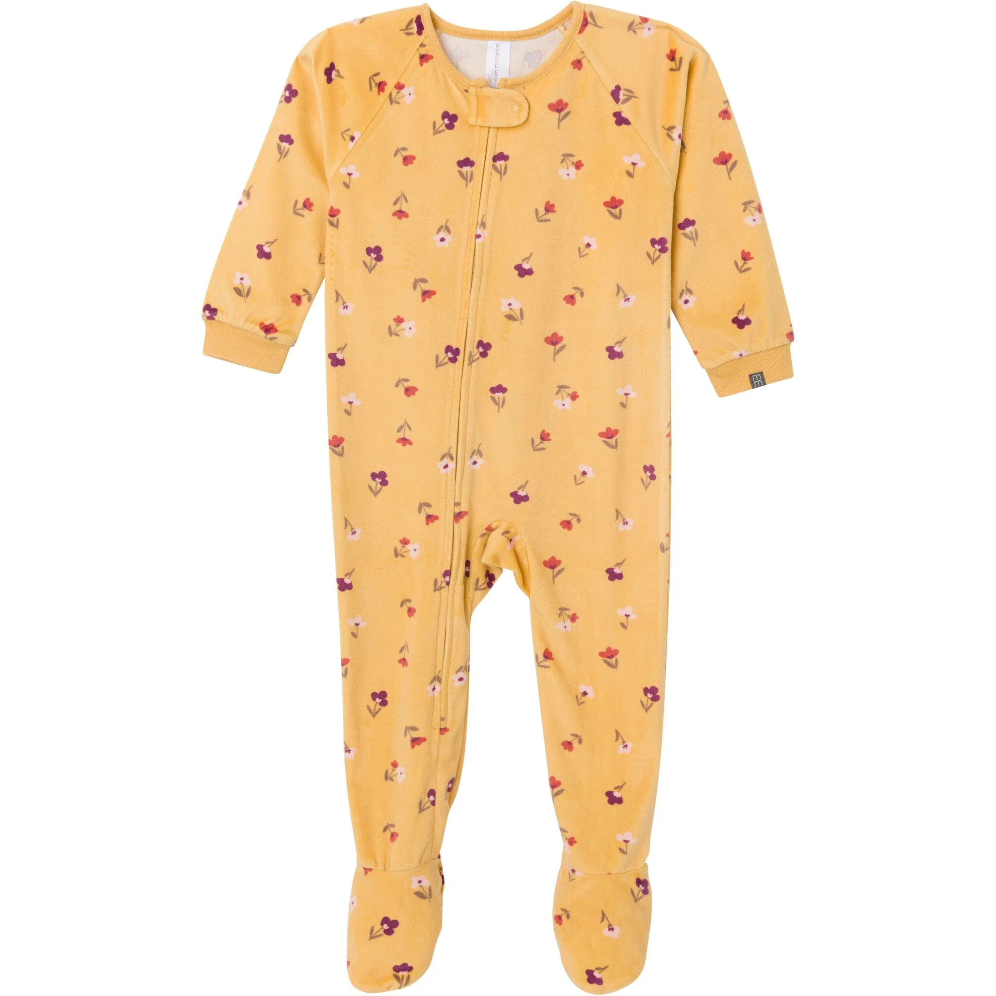 Infant & Toddler Girls Yellow Floral Footed Fleece Pajamas