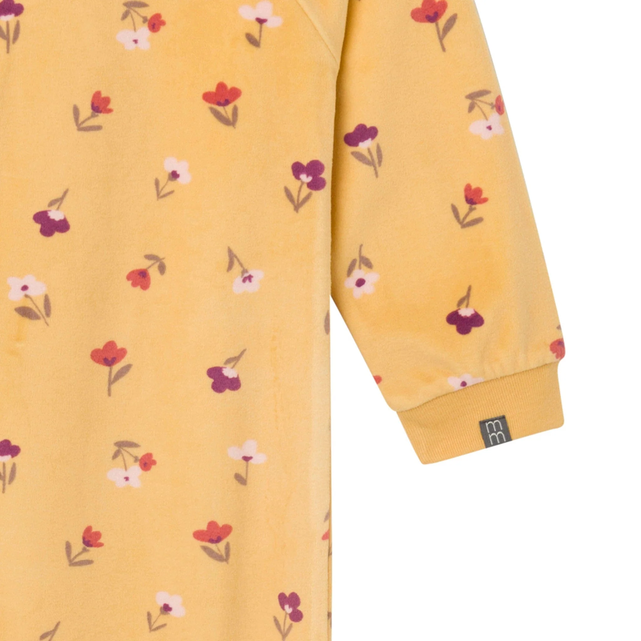 Infant & Toddler Girls Yellow Floral Footed Fleece Pajamas - Image 3