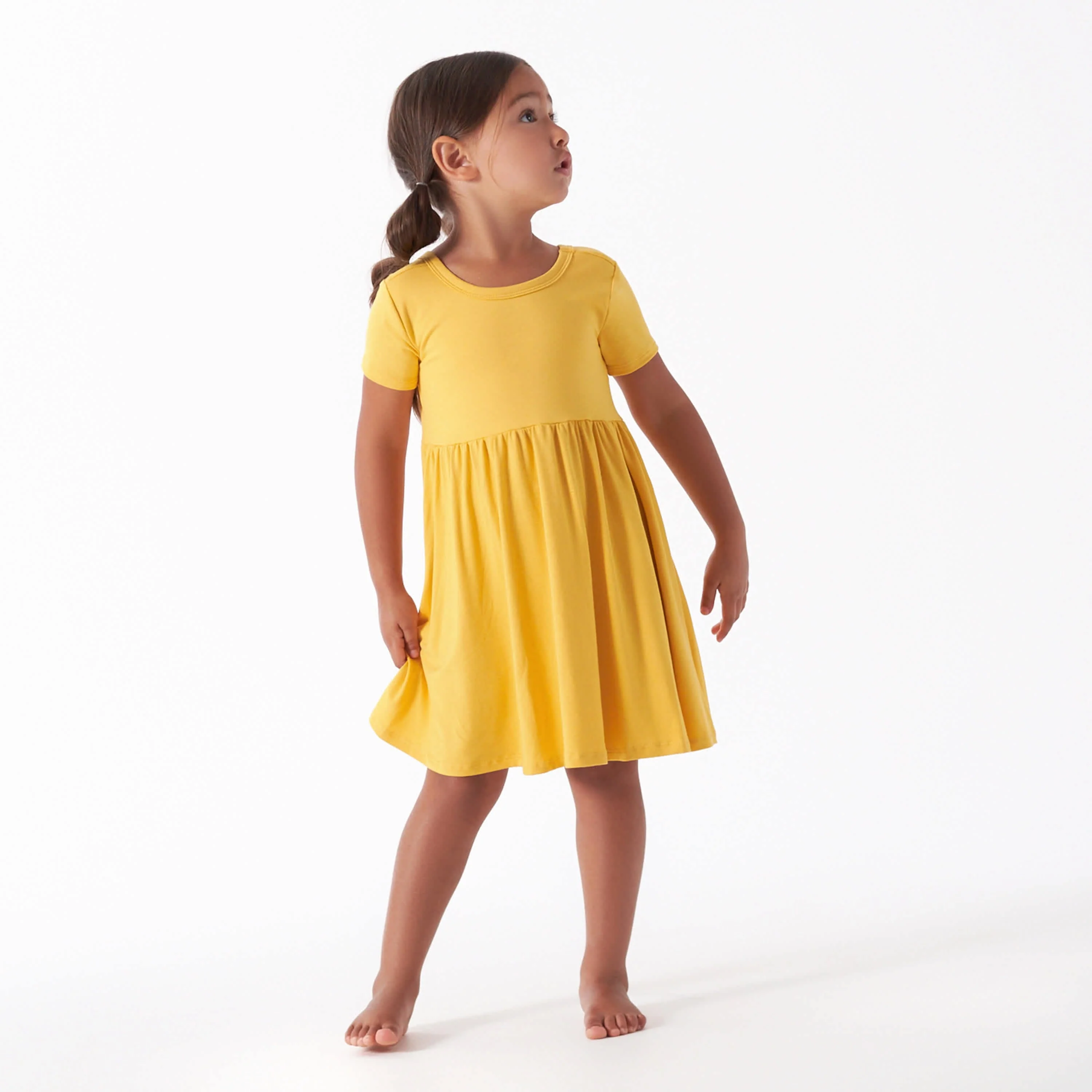 Infant & Toddler Girls Honey Buttery Soft Viscose Made from Eucalyptus Twirl Dress - Image 3