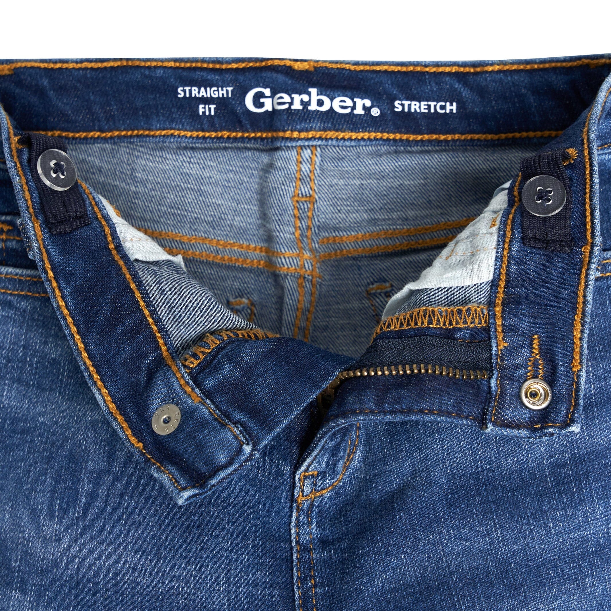 Infant and Toddler Neutral Blue Straight Fit Denim Jeans - Image 7