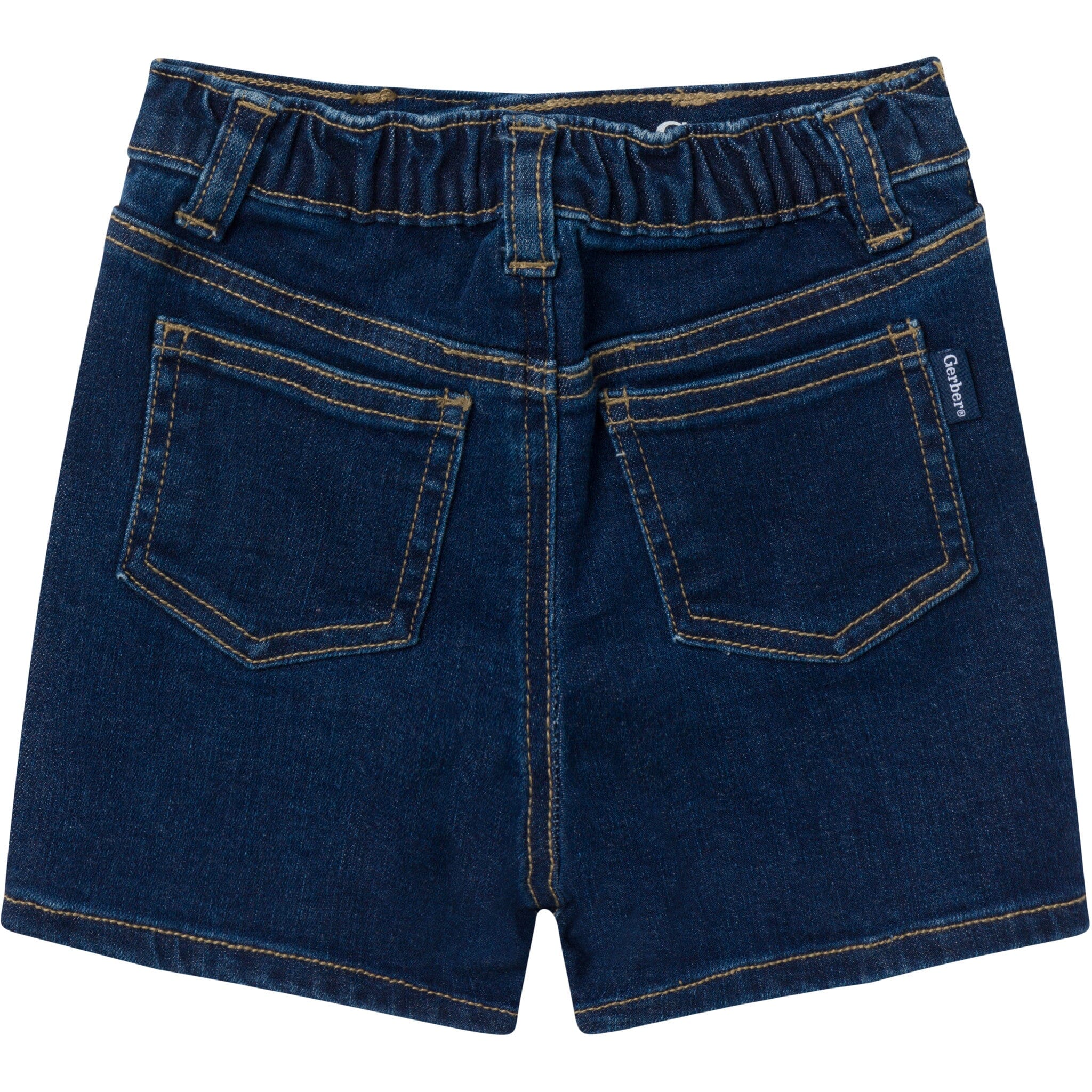 Infant & Toddler Neutral Dark Wash Denim Shorts - Image 4