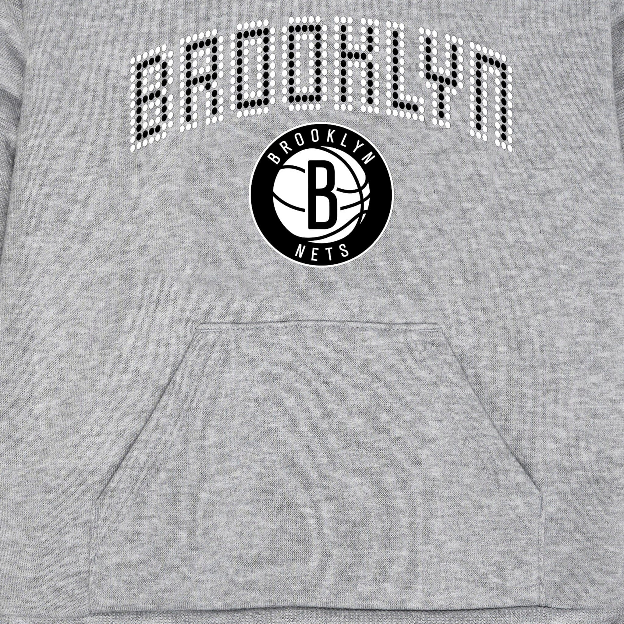Infant & Toddler Neutral Gray Brooklyn Nets Hoodie - Image 3