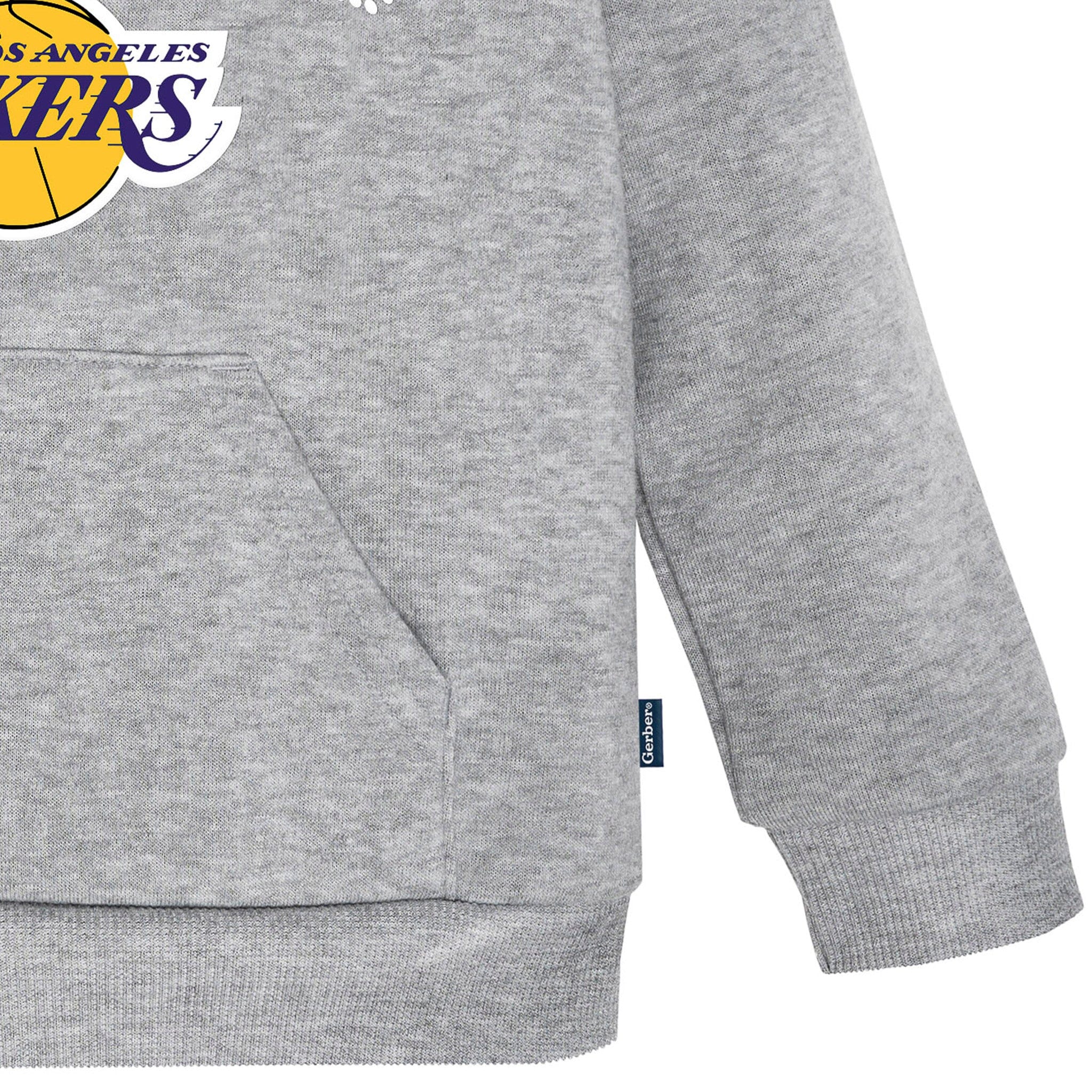 Infant & Toddler Neutral Gray Los Angeles Lakers Hoodie - Image 4