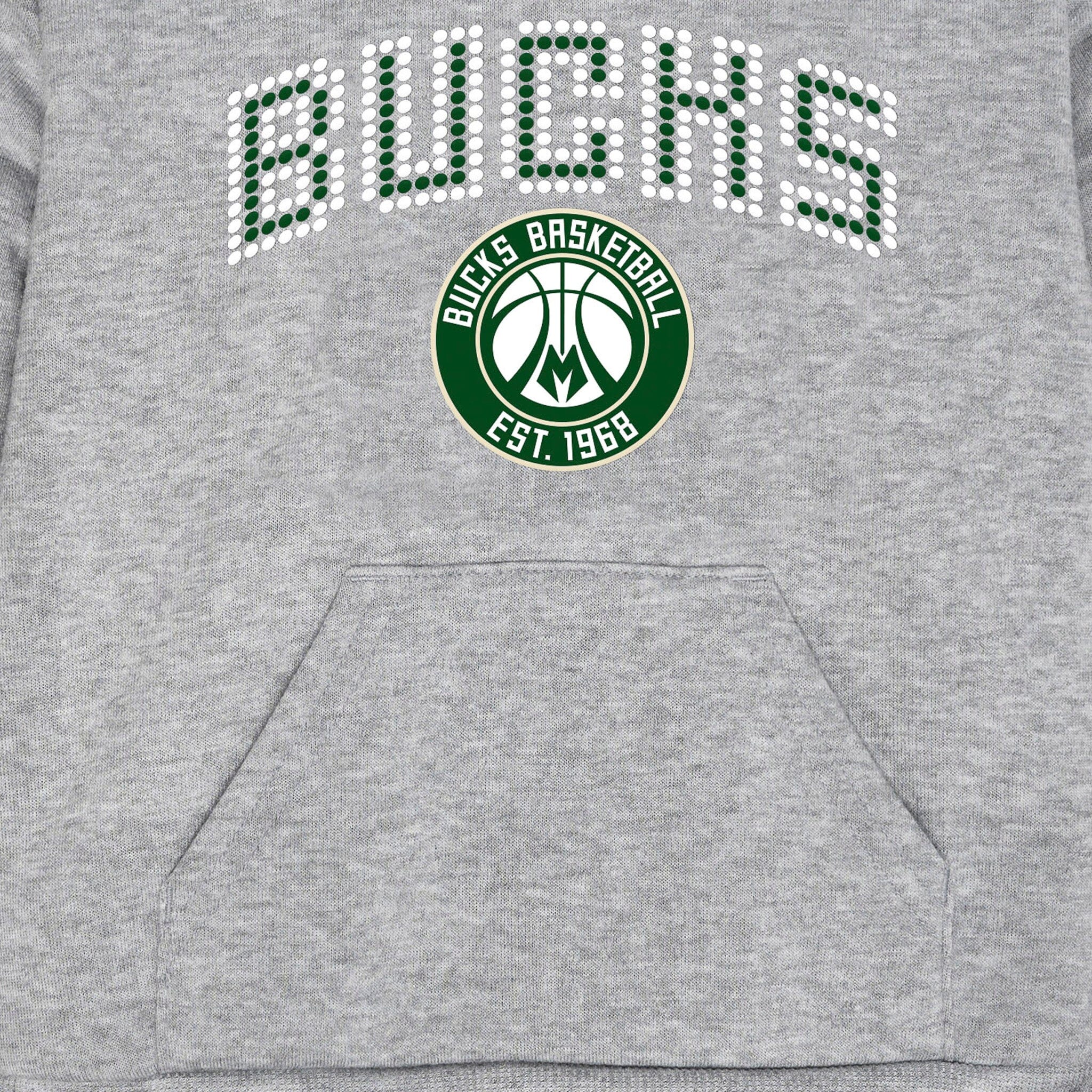 Infant & Toddler Neutral Gray Milwaukee Bucks Hoodie - Image 3