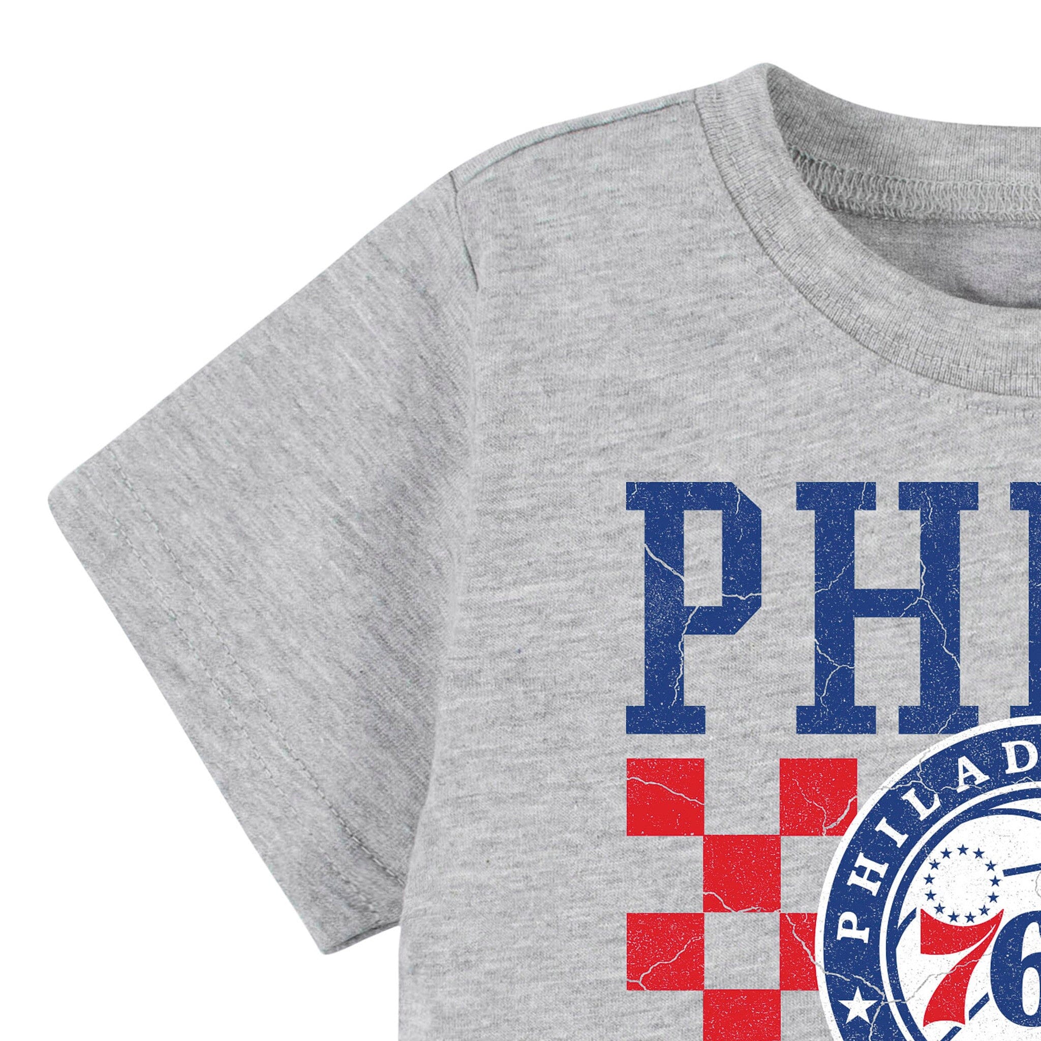Infant & Toddler Neutral Gray Philadelphia 76ers T-Shirt - Image 2