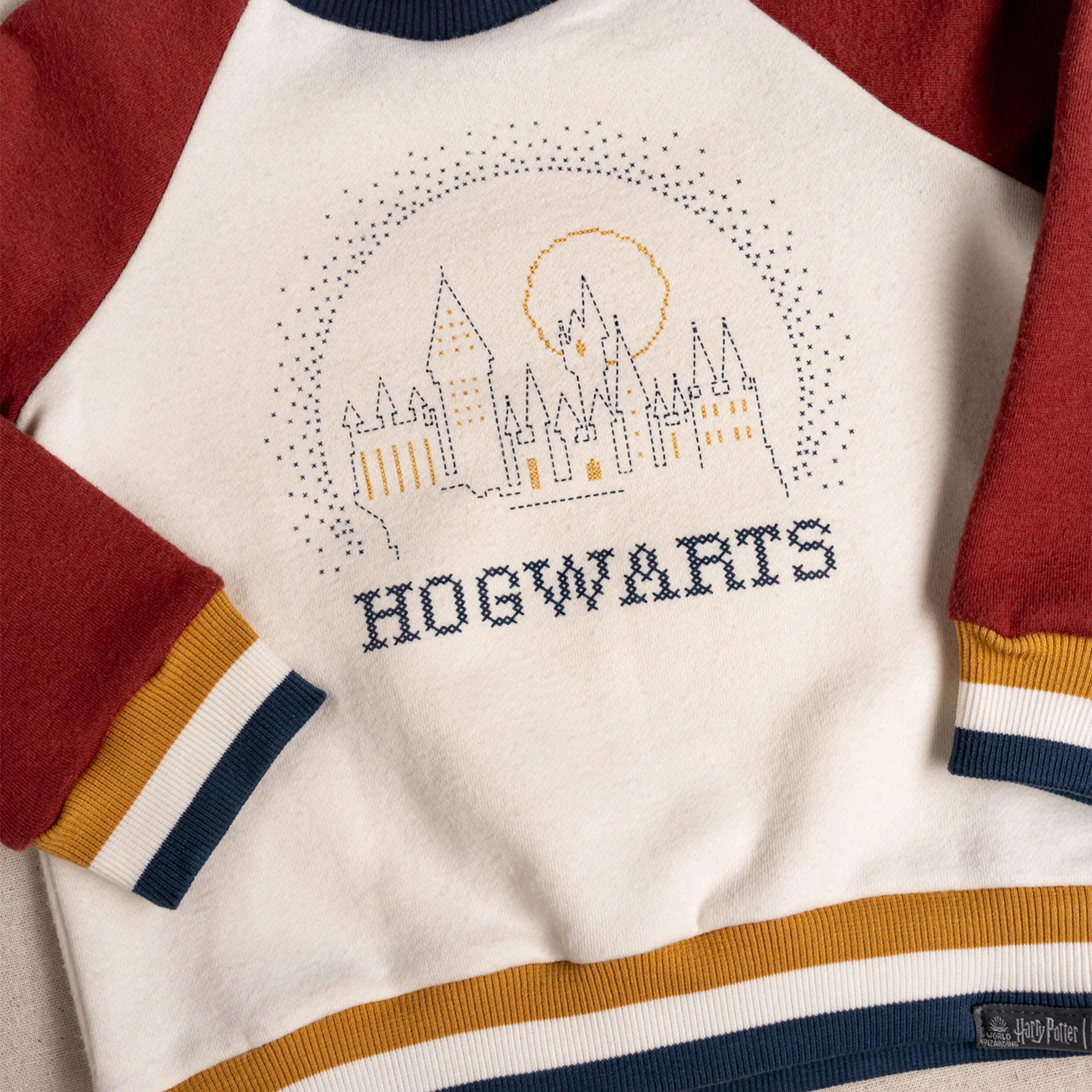 Infant and Toddler Neutral Hogwarts Ivory Colorblock Sweatshirt - Image 4