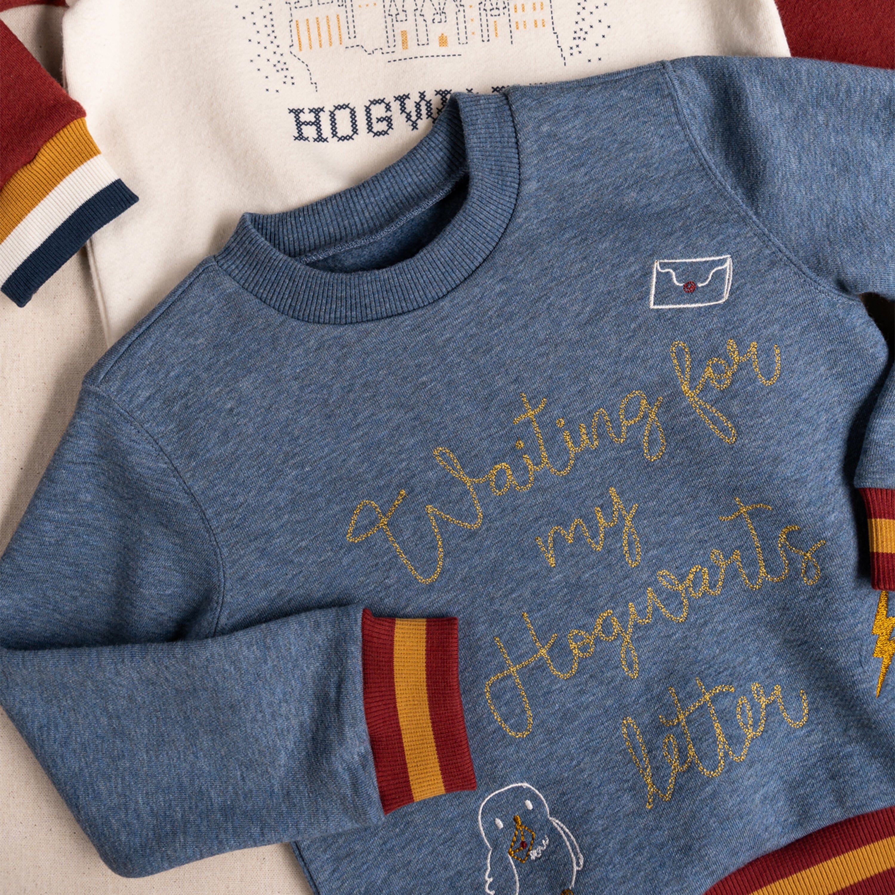 Infant and Toddler Neutral Hogwarts Ivory Colorblock Sweatshirt - Image 7