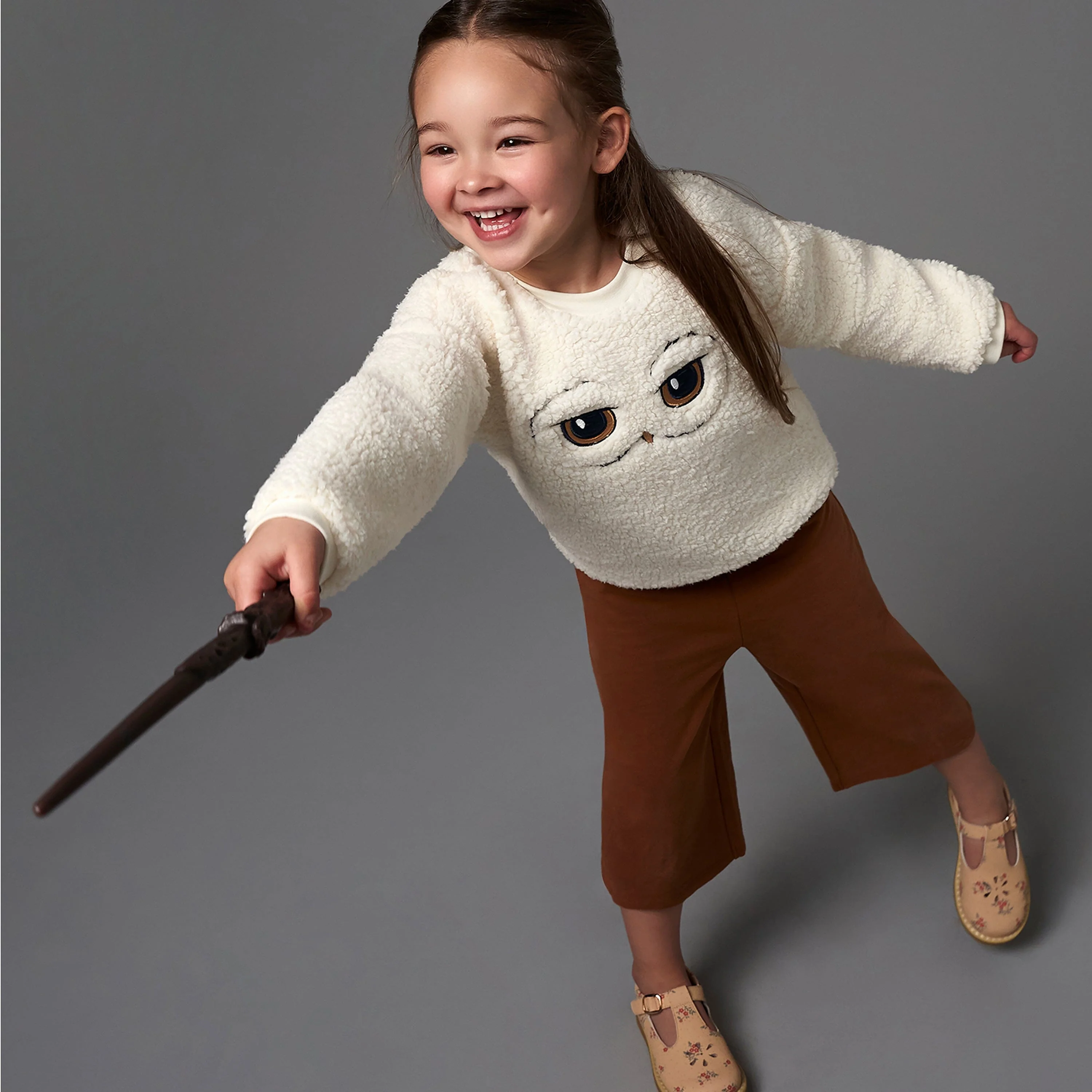 Infant and Toddler Neutral Hedwig Drop Shoulder Top - Image 3