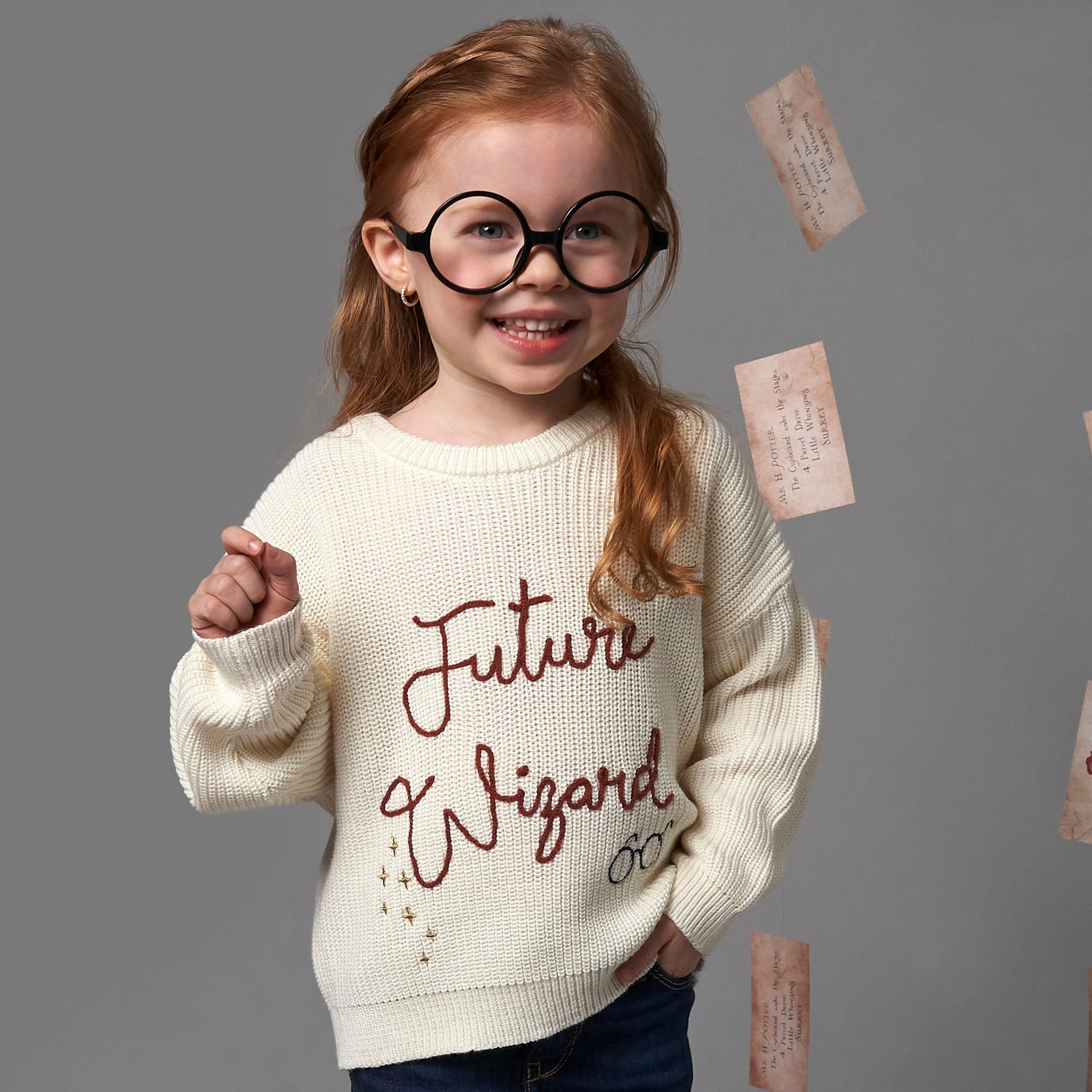 Infant and Toddler Neutral Future Wizard Sweater - Image 2