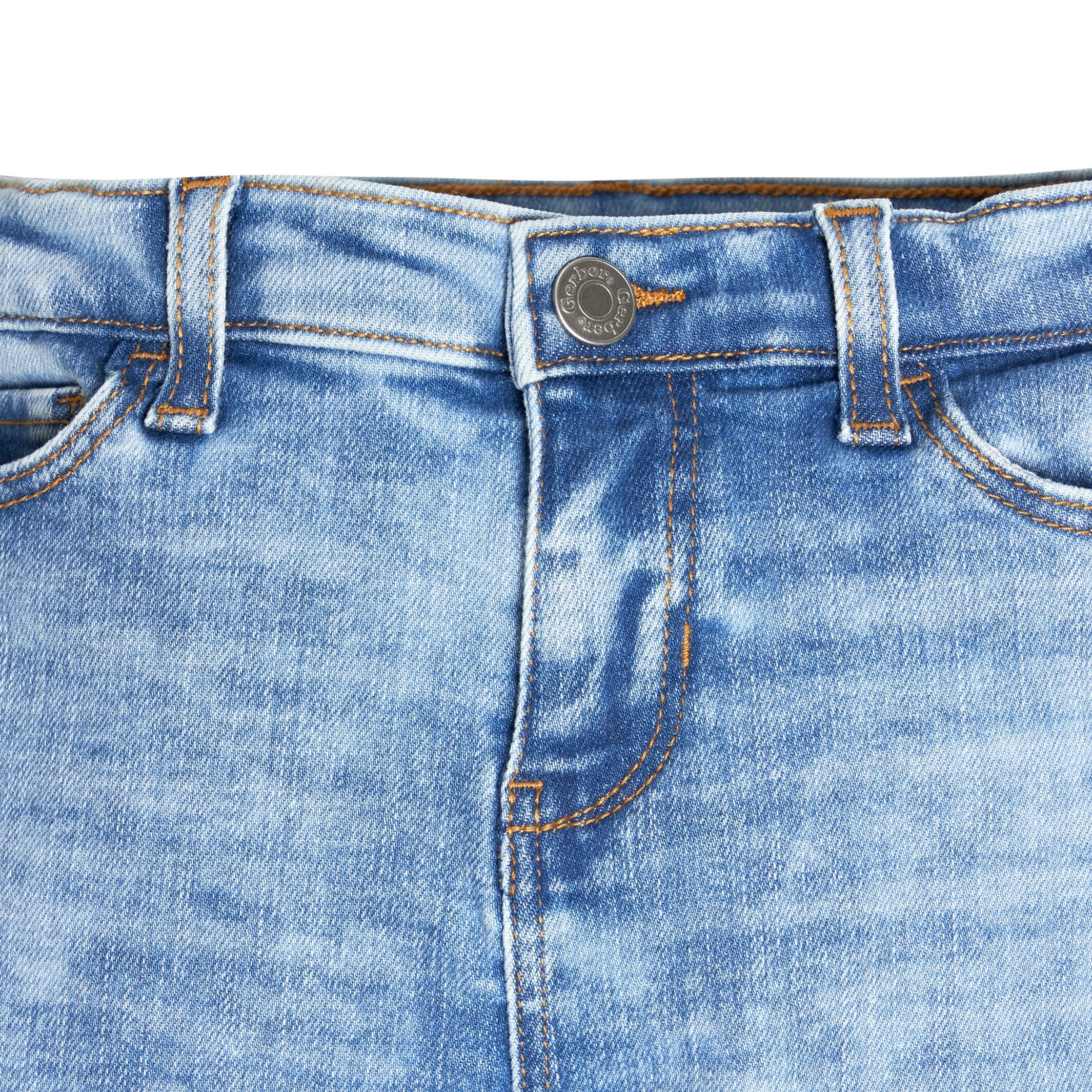 Infant and Toddler Neutral Light Blue Straight Fit Denim Jeans - Image 5