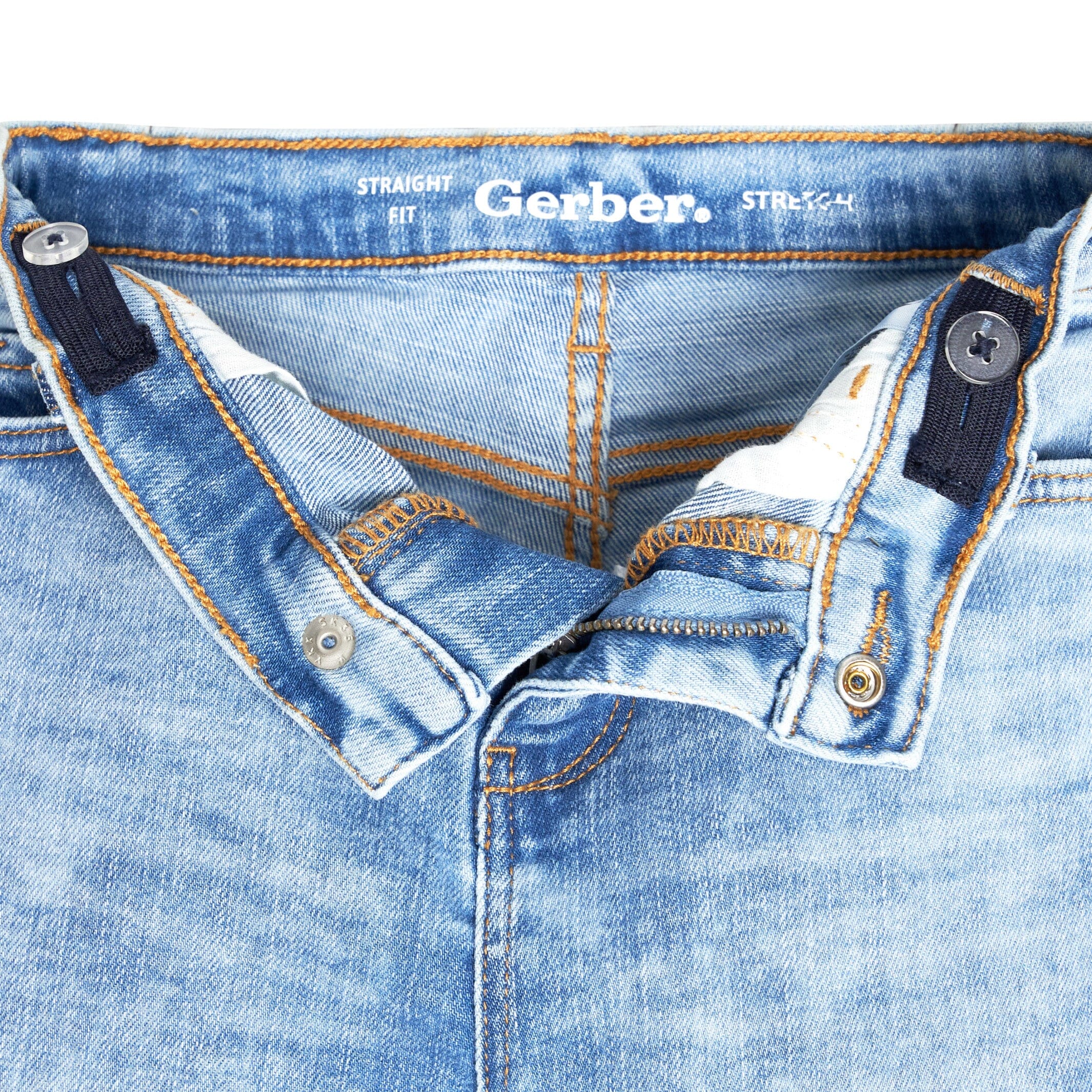 Infant and Toddler Neutral Light Blue Straight Fit Denim Jeans - Image 7