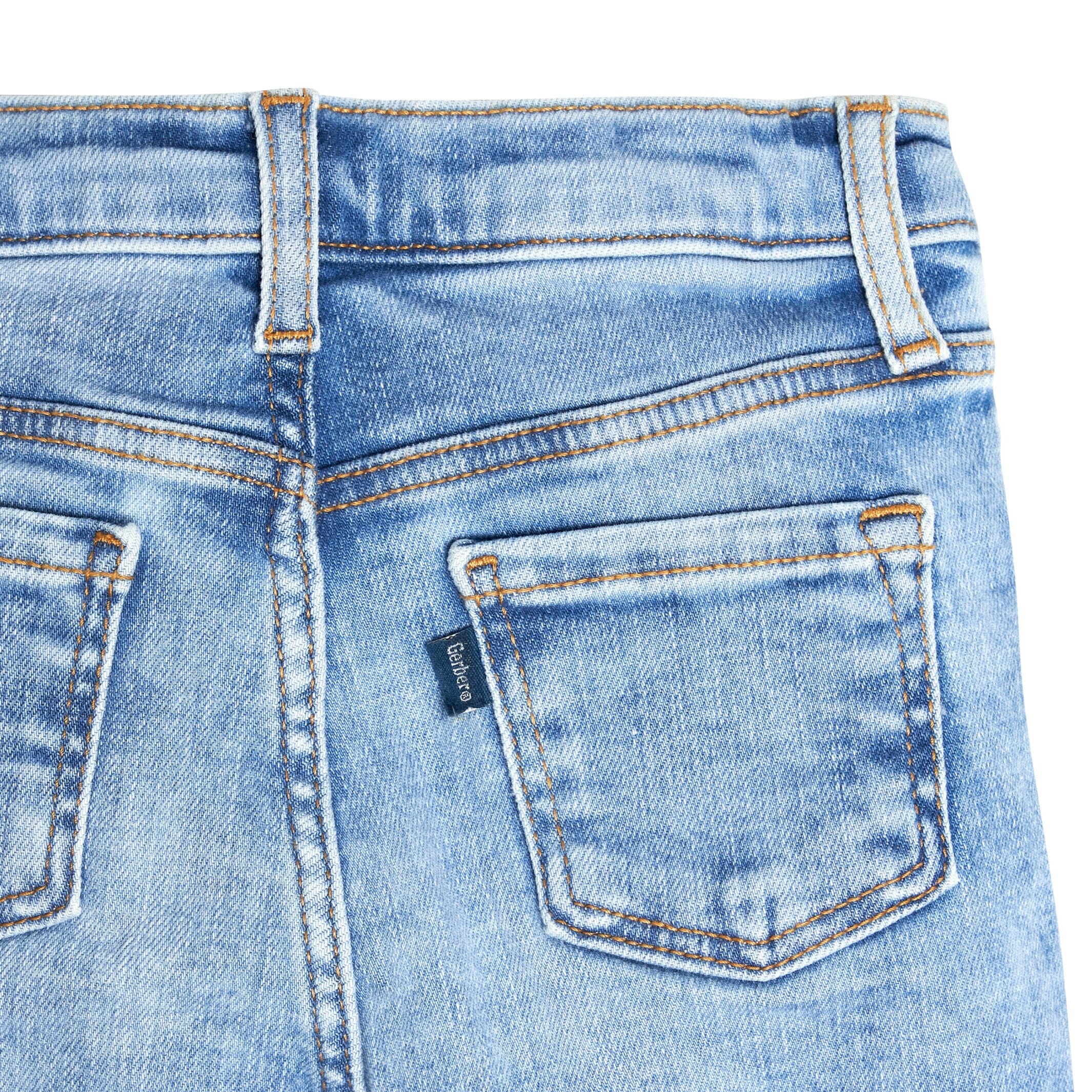 Infant and Toddler Neutral Light Blue Straight Fit Denim Jeans - Image 9