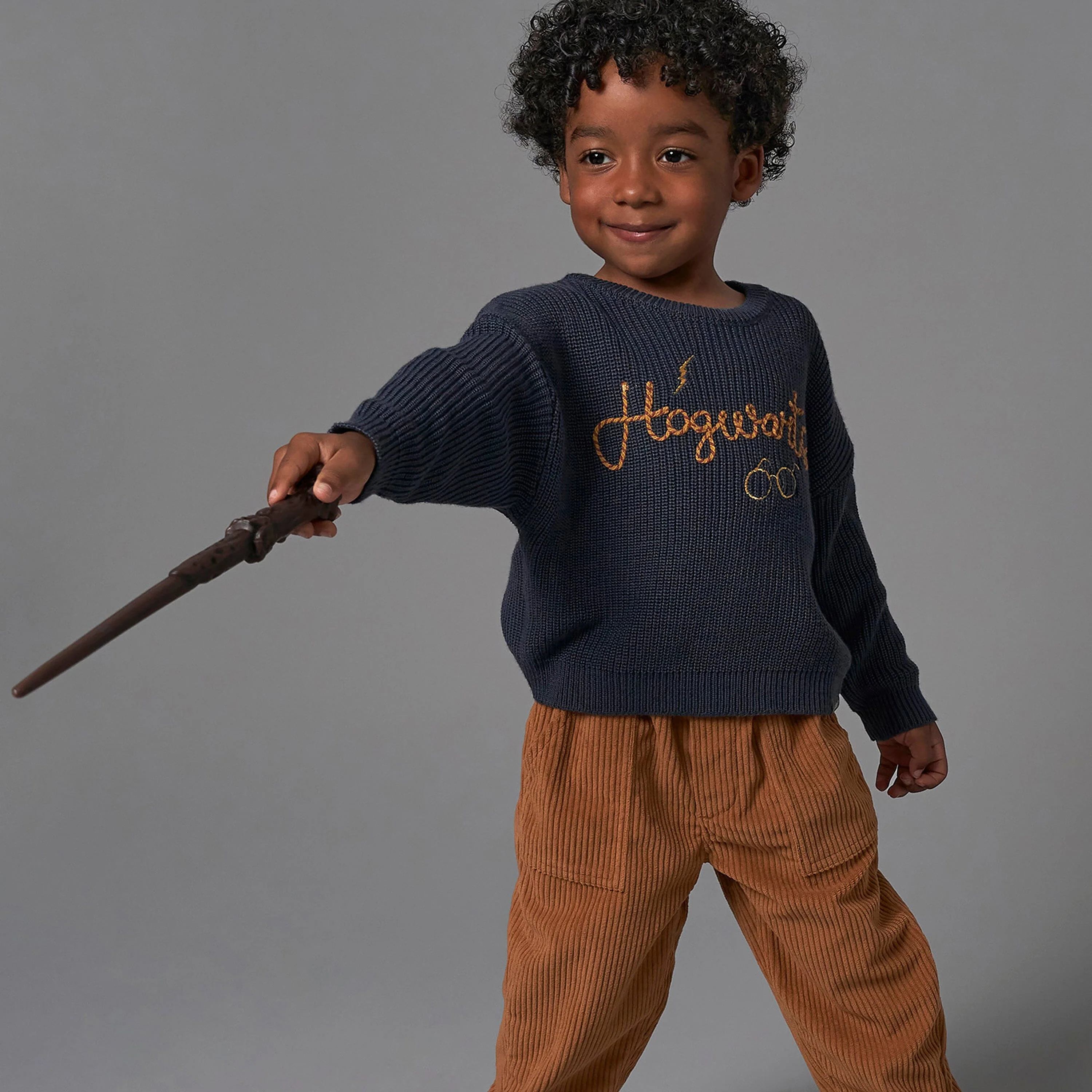 Infant and Toddler Neutral Hogwarts Sweater - Image 2