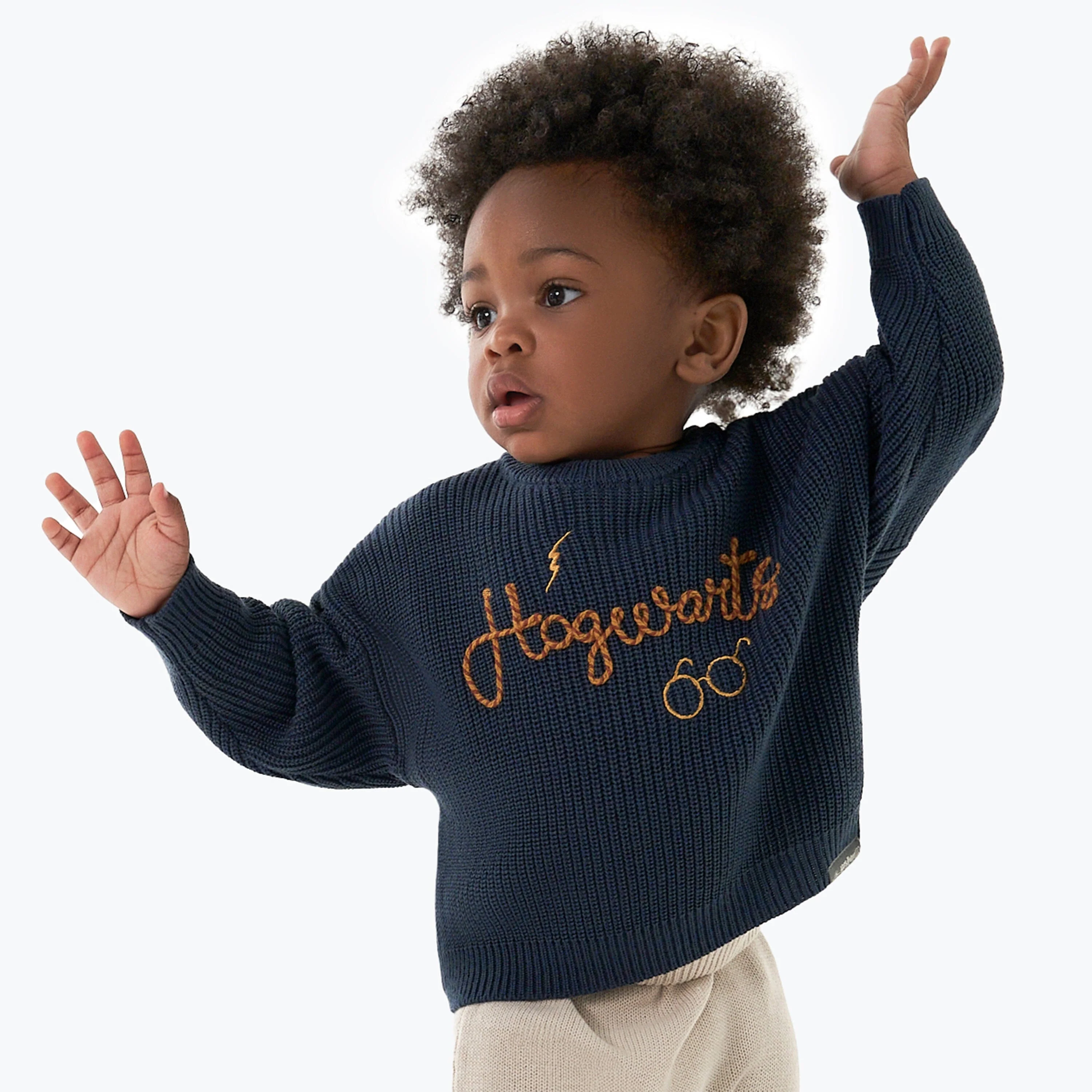 Infant and Toddler Neutral Hogwarts Sweater - Image 4