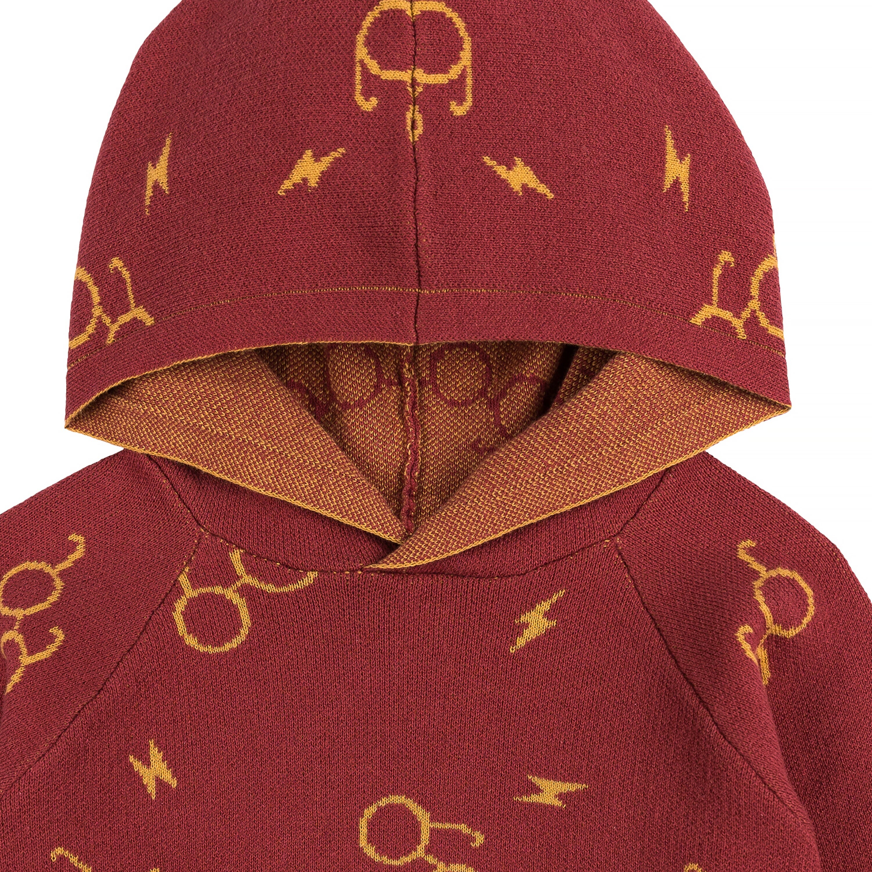 Infant and Toddler Neutral Red Glasses Hoodie - Image 4