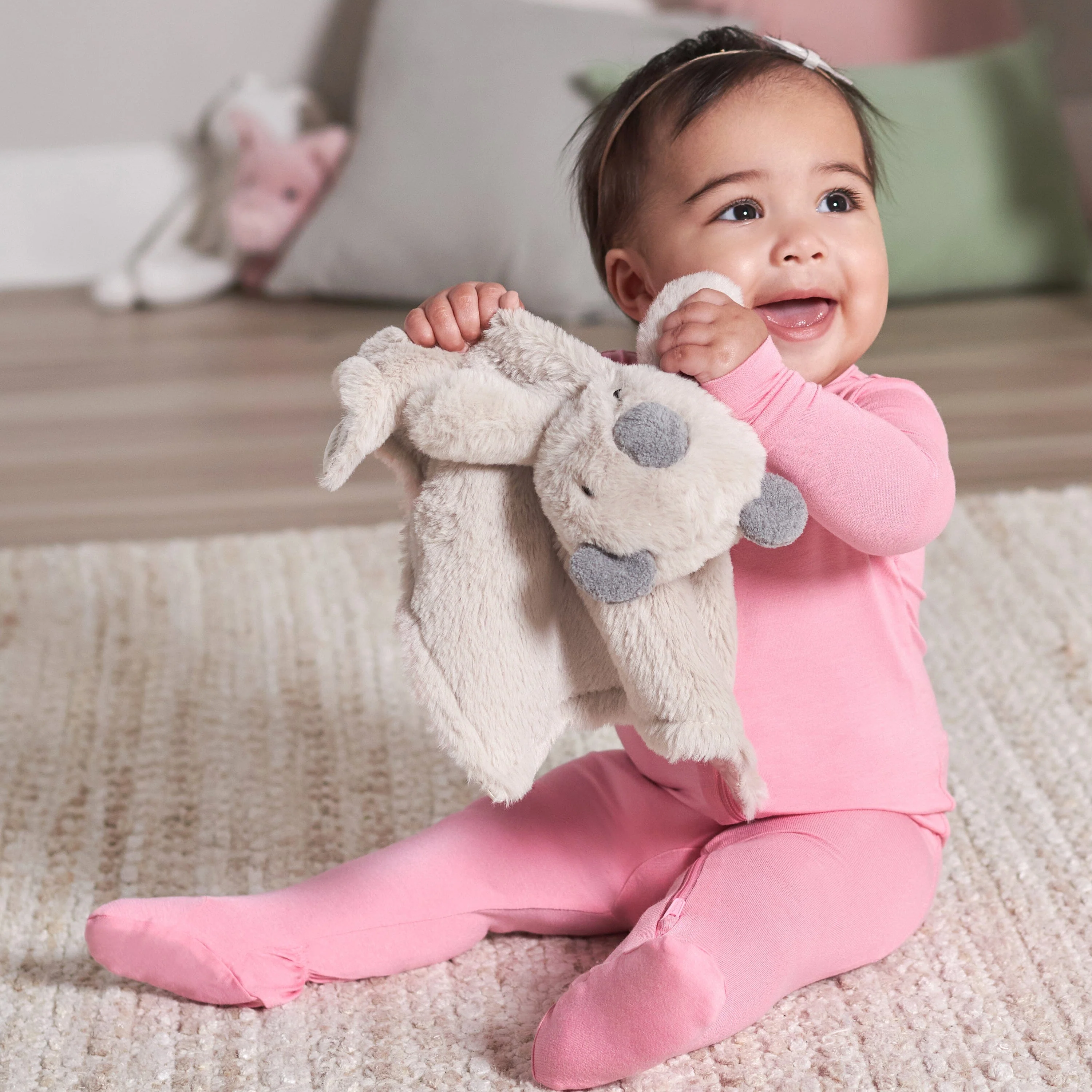 Embroidered Baby Neutral Koala Bear Security Blanket - Image 4
