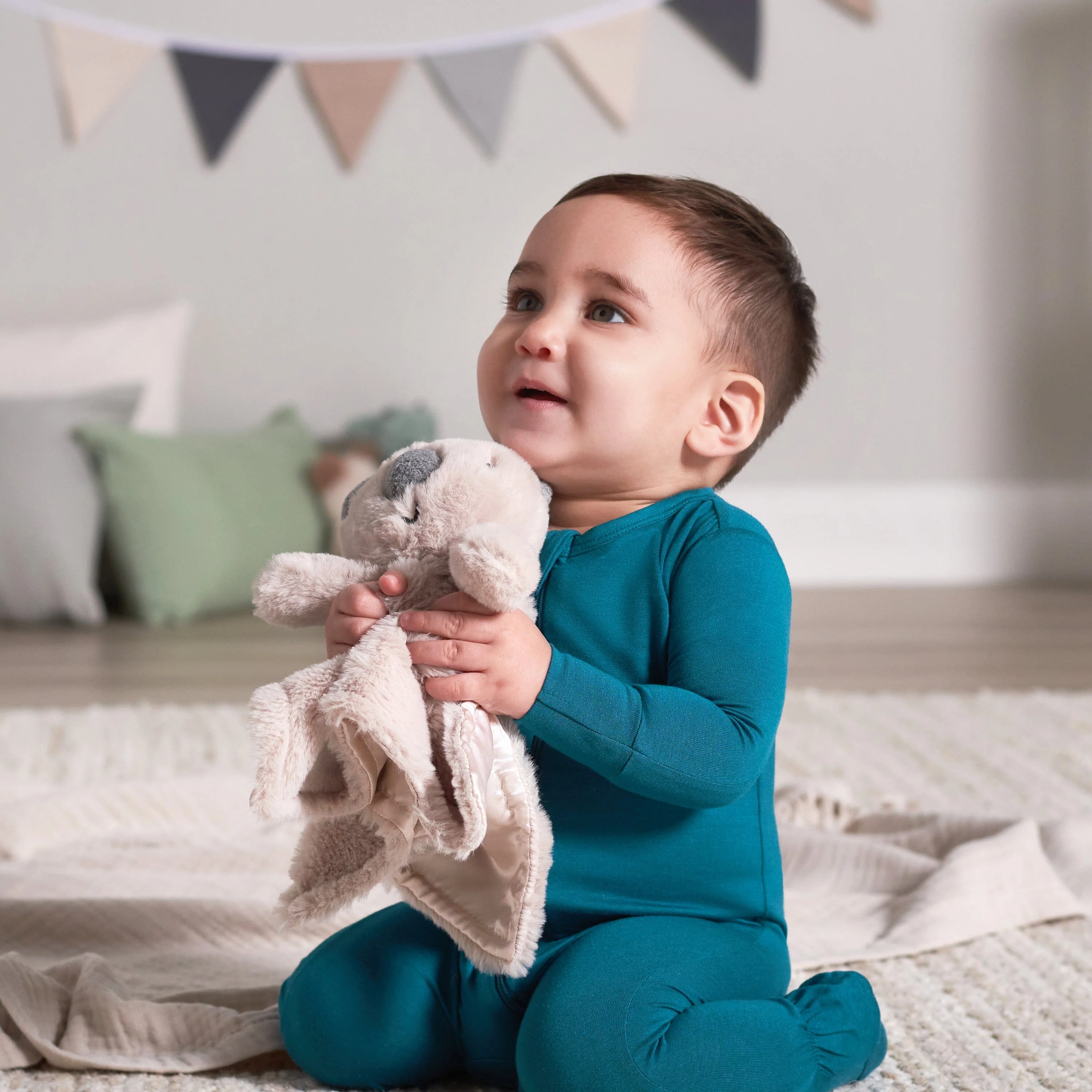 Embroidered Baby Neutral Koala Bear Security Blanket - Image 5