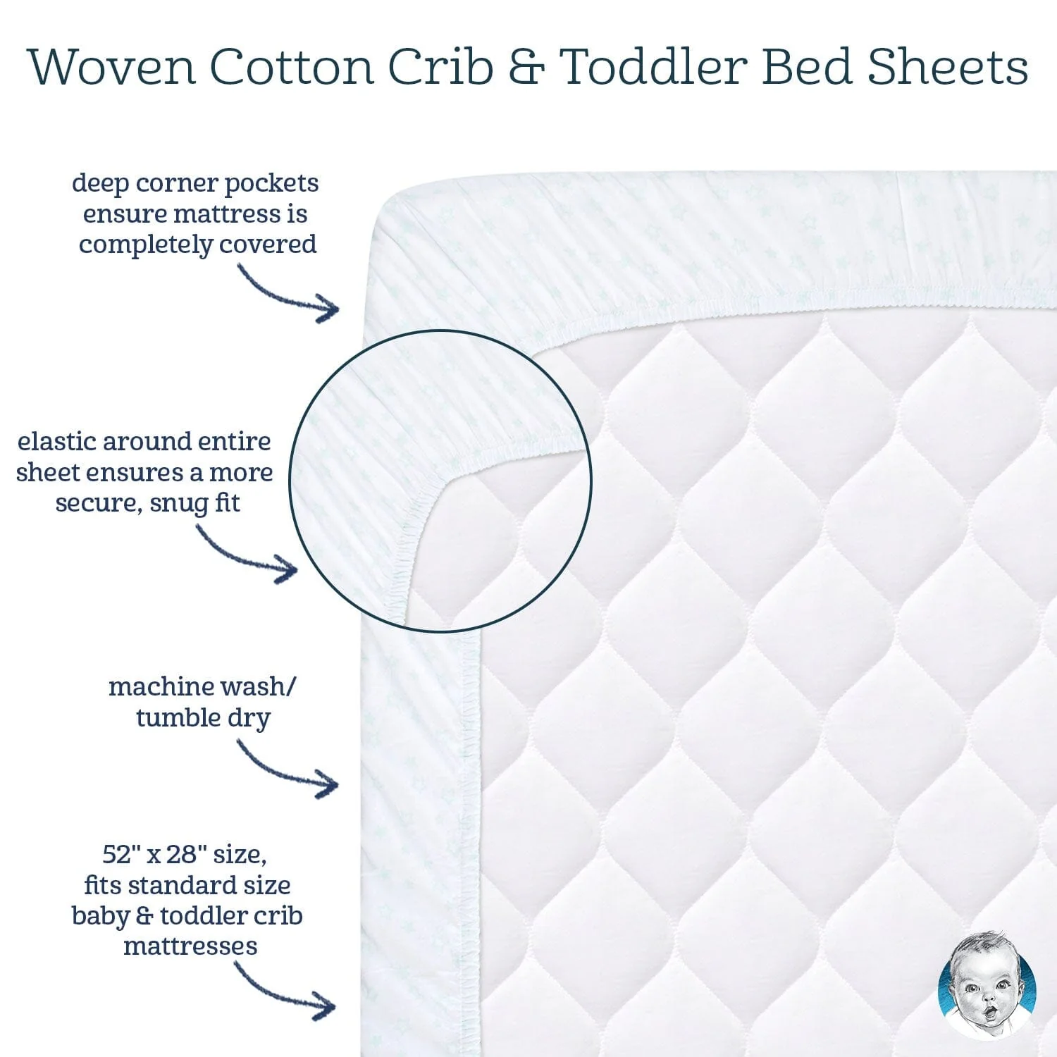 Neutral Sloth Ombre Printed Sheet - Image 4