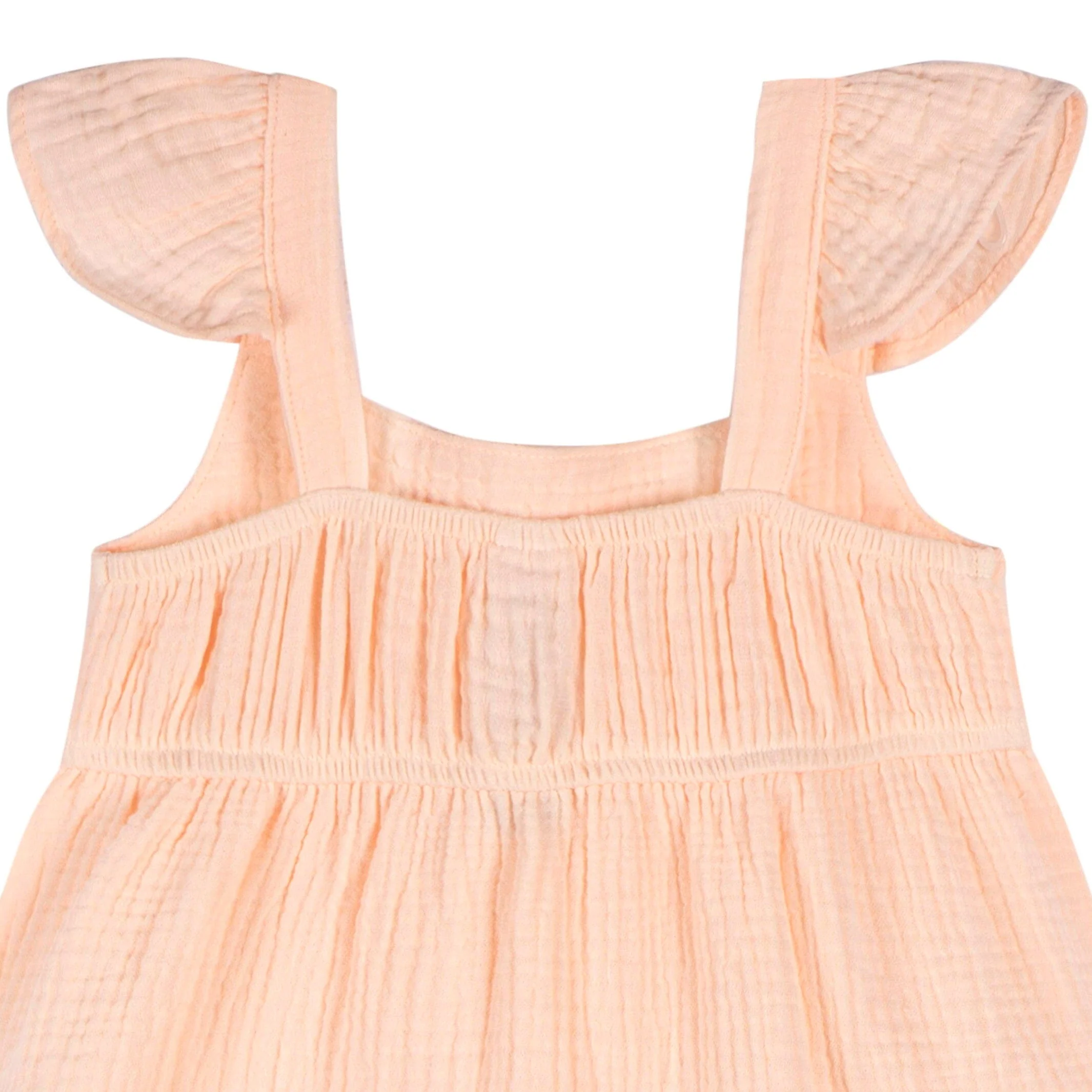 Toddler Girls Blush Tiered Cotton Gauze Dress - Image 3
