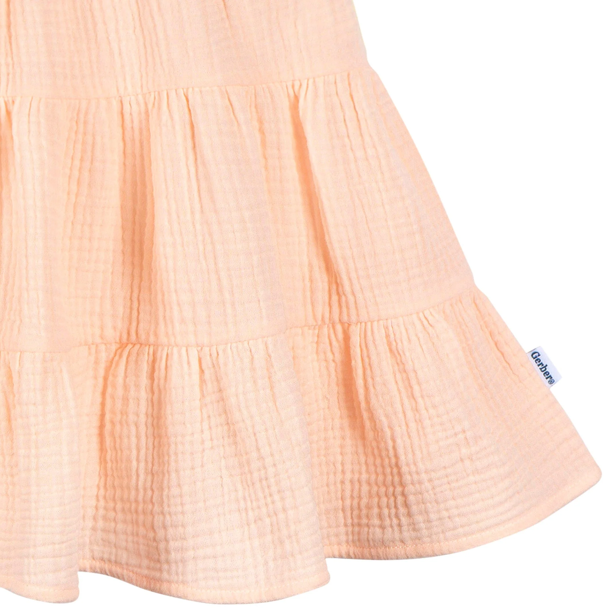Toddler Girls Blush Tiered Cotton Gauze Dress - Image 5