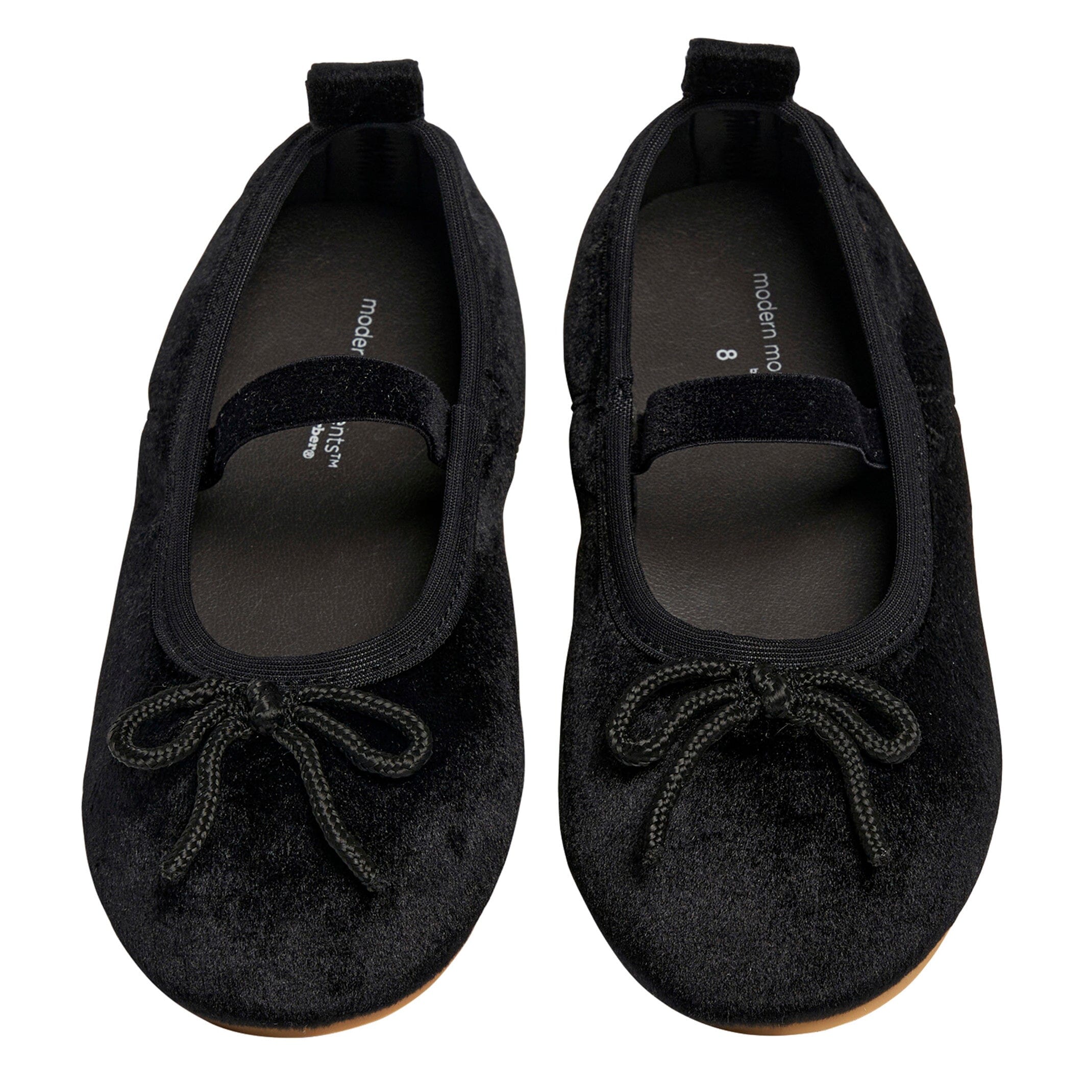 Infant & Toddler Girls Grey Velvet Ballet Flats - Image 2