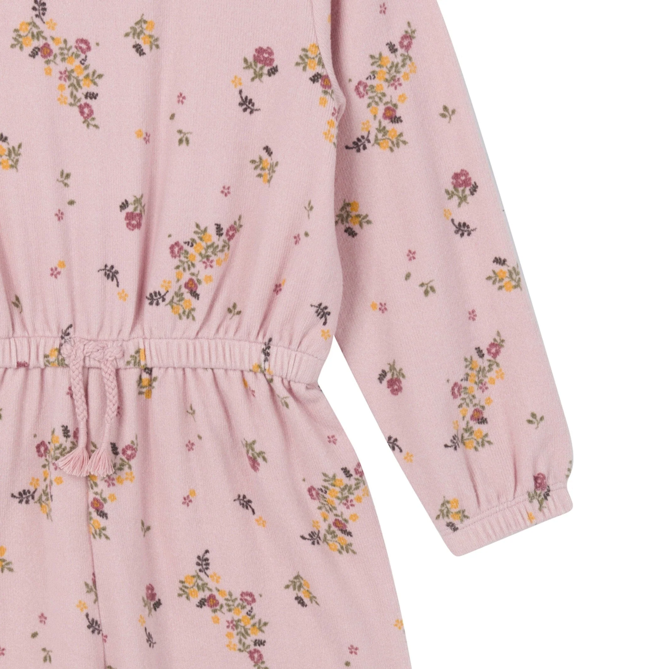 Toddler Girls Pink Floral Hacci Jumpsuit - Image 4