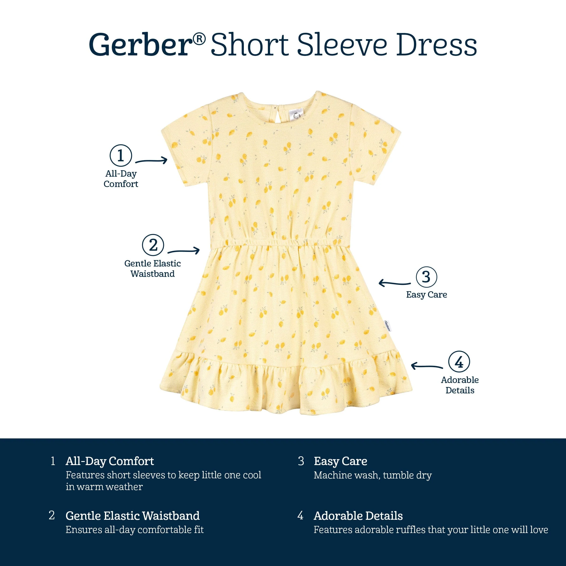 Toddler Girls Lemons Dress - Image 6