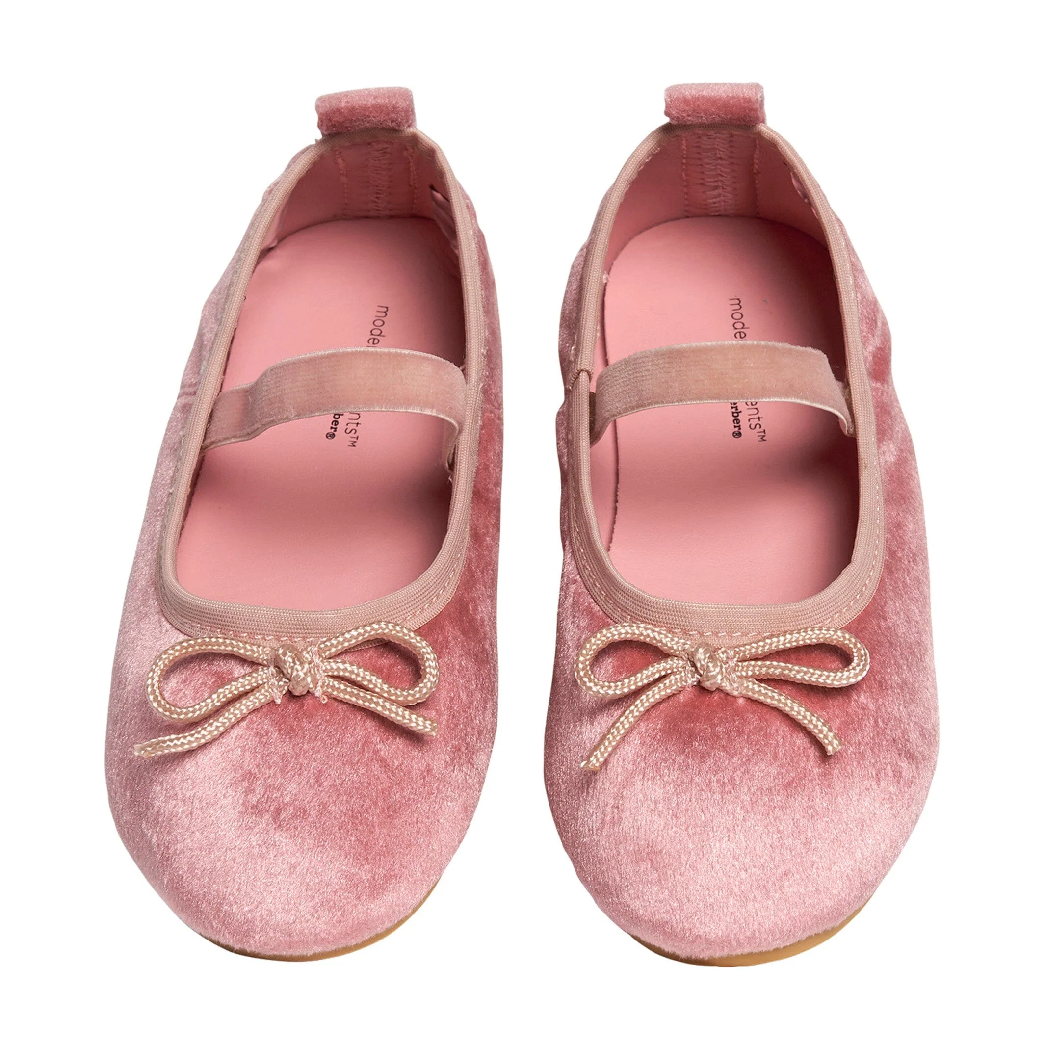 Infant & Toddler Girls Pink Velvet Ballet Flats - Image 2