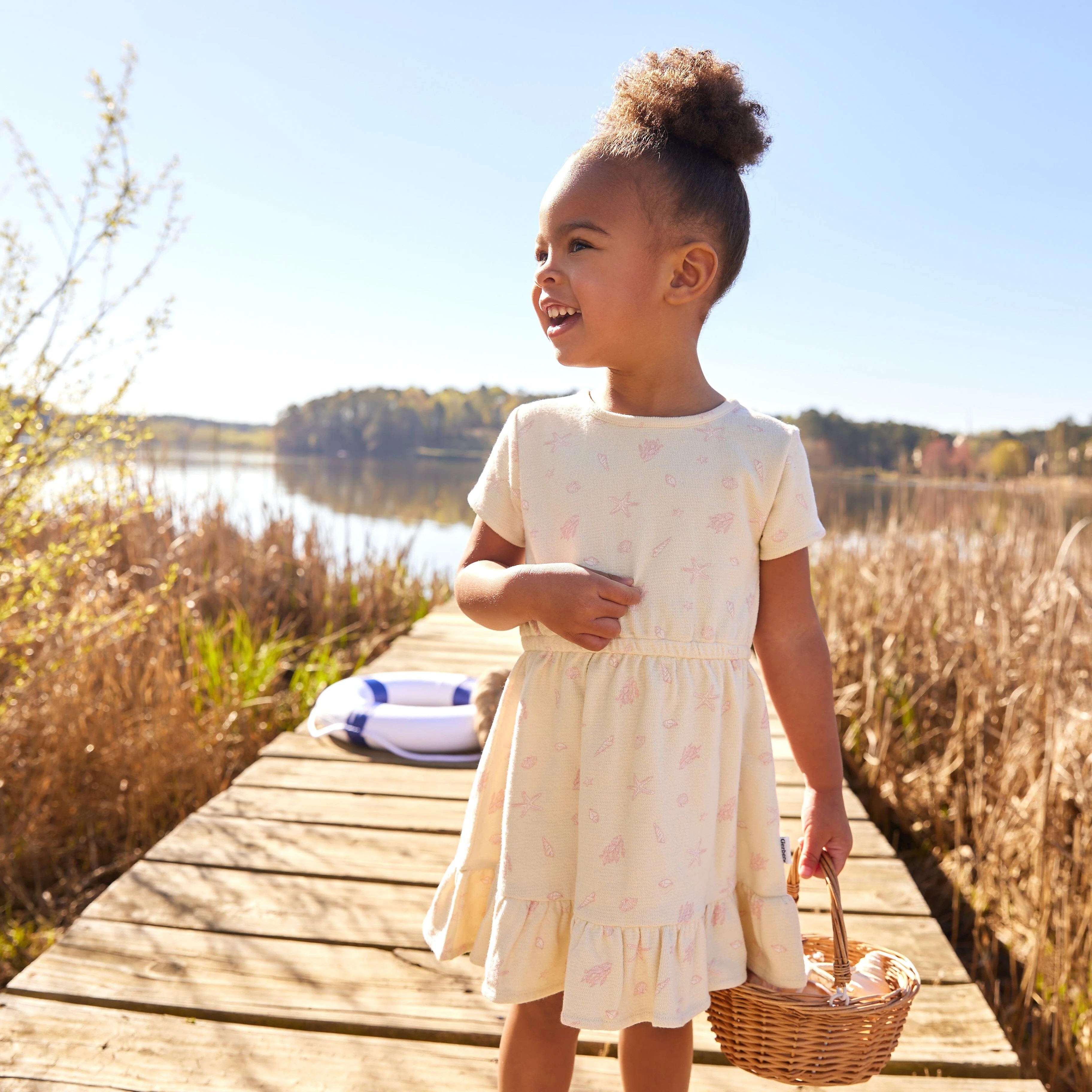 Toddler Girls Seashells Dress, 2T - Image 2