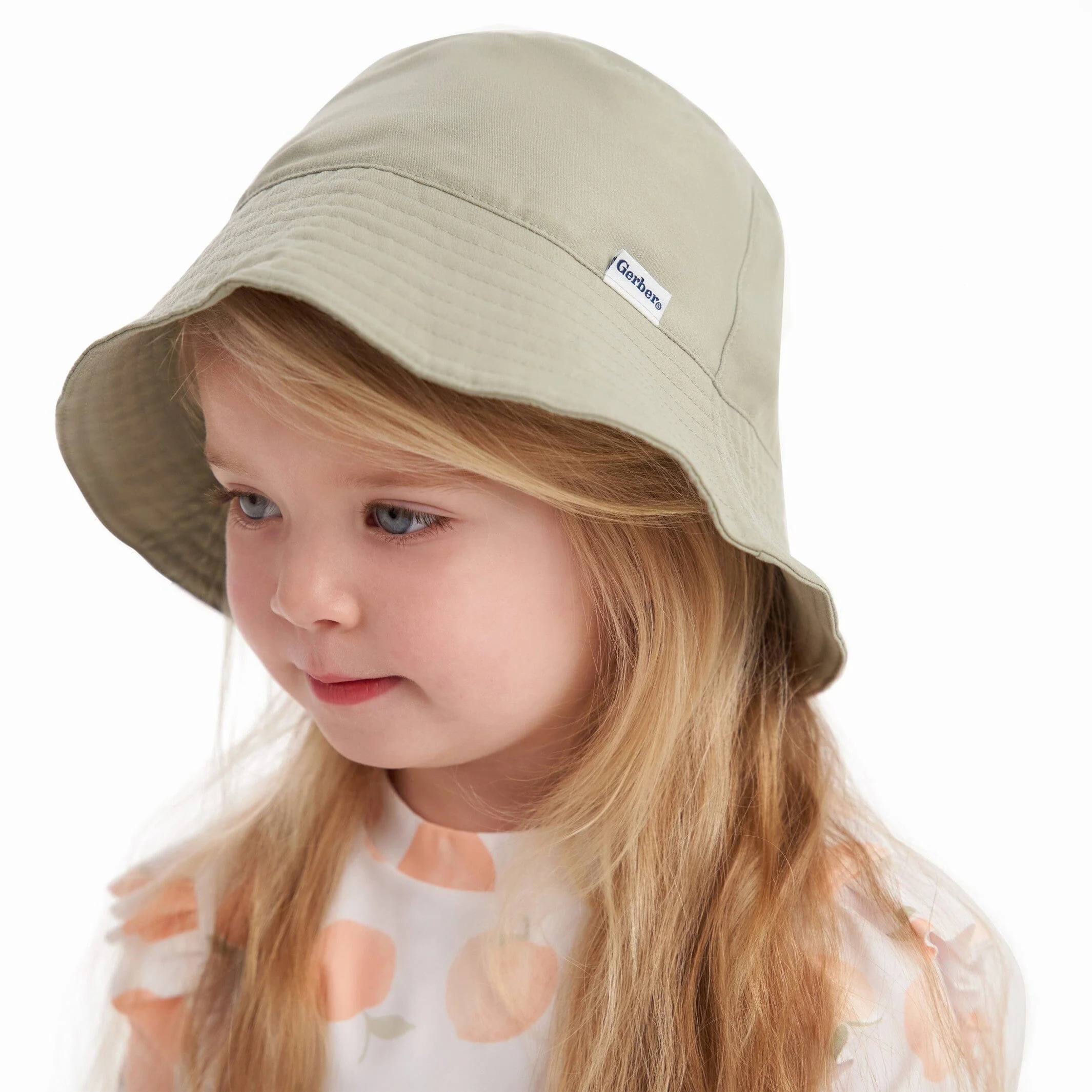 Toddler Neutral UPF 50+ Olive Sun Hat - Image 2