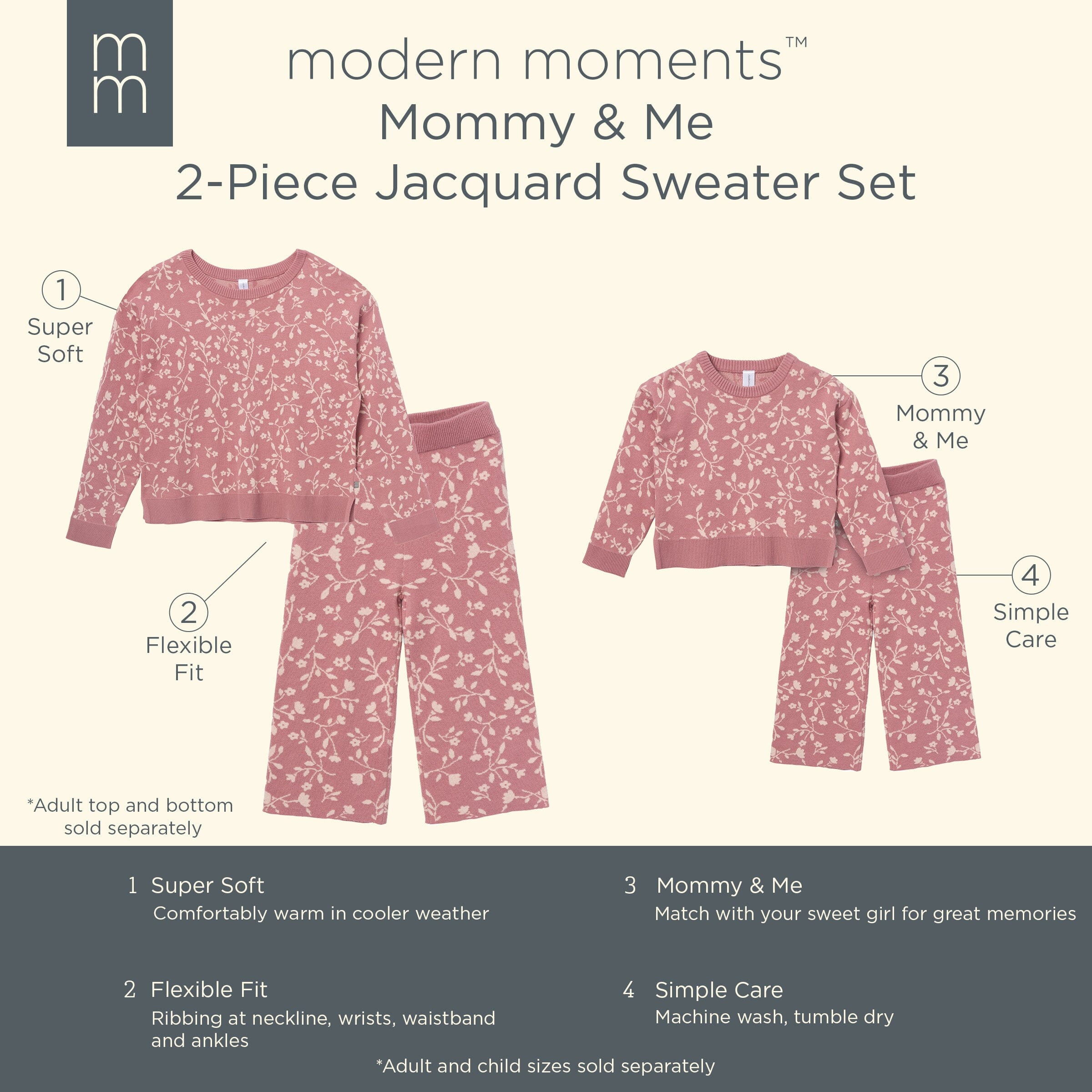 Womens Dark Rose Branches Sweater - Image 7