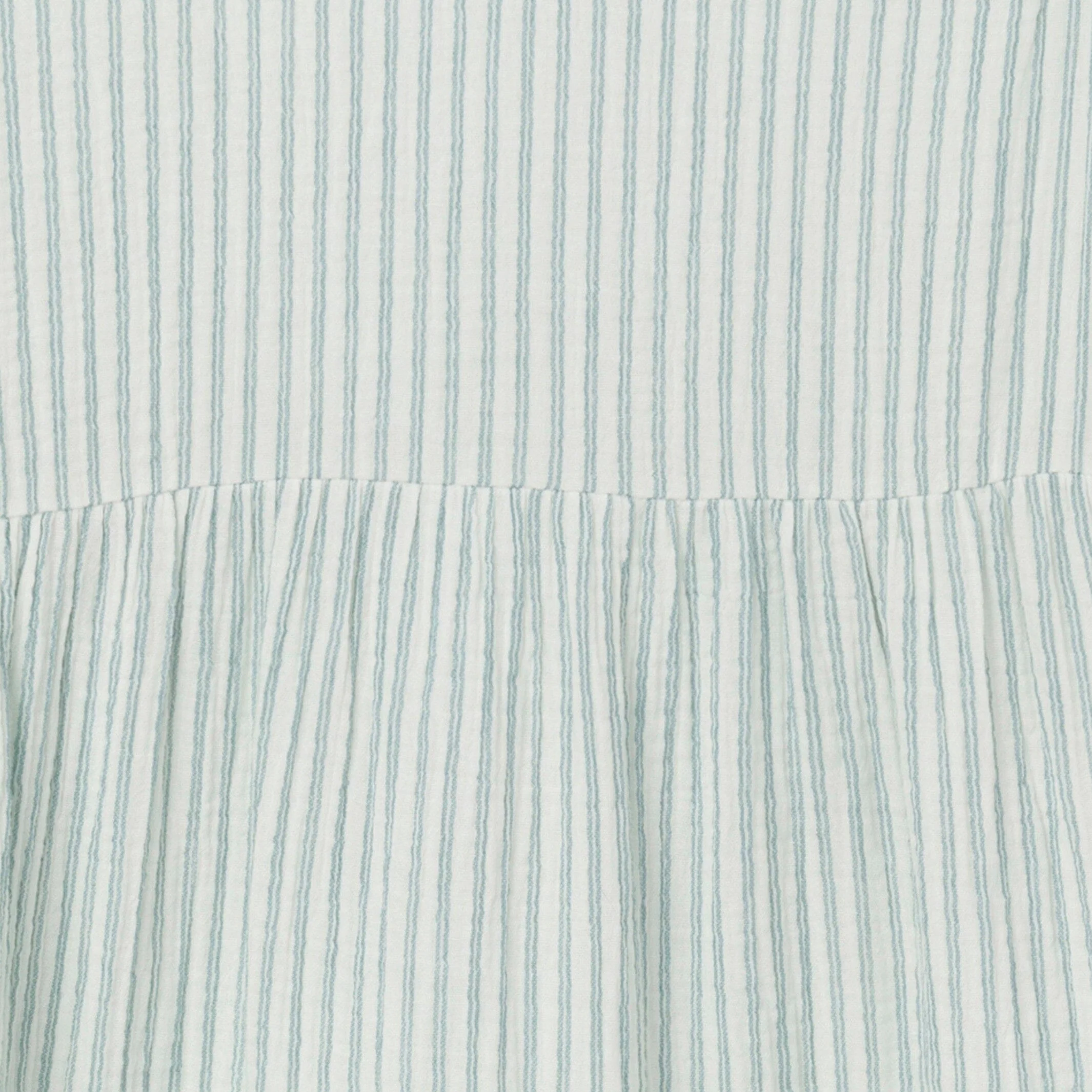Womens Teal Stripe Gauze Dress - Image 5