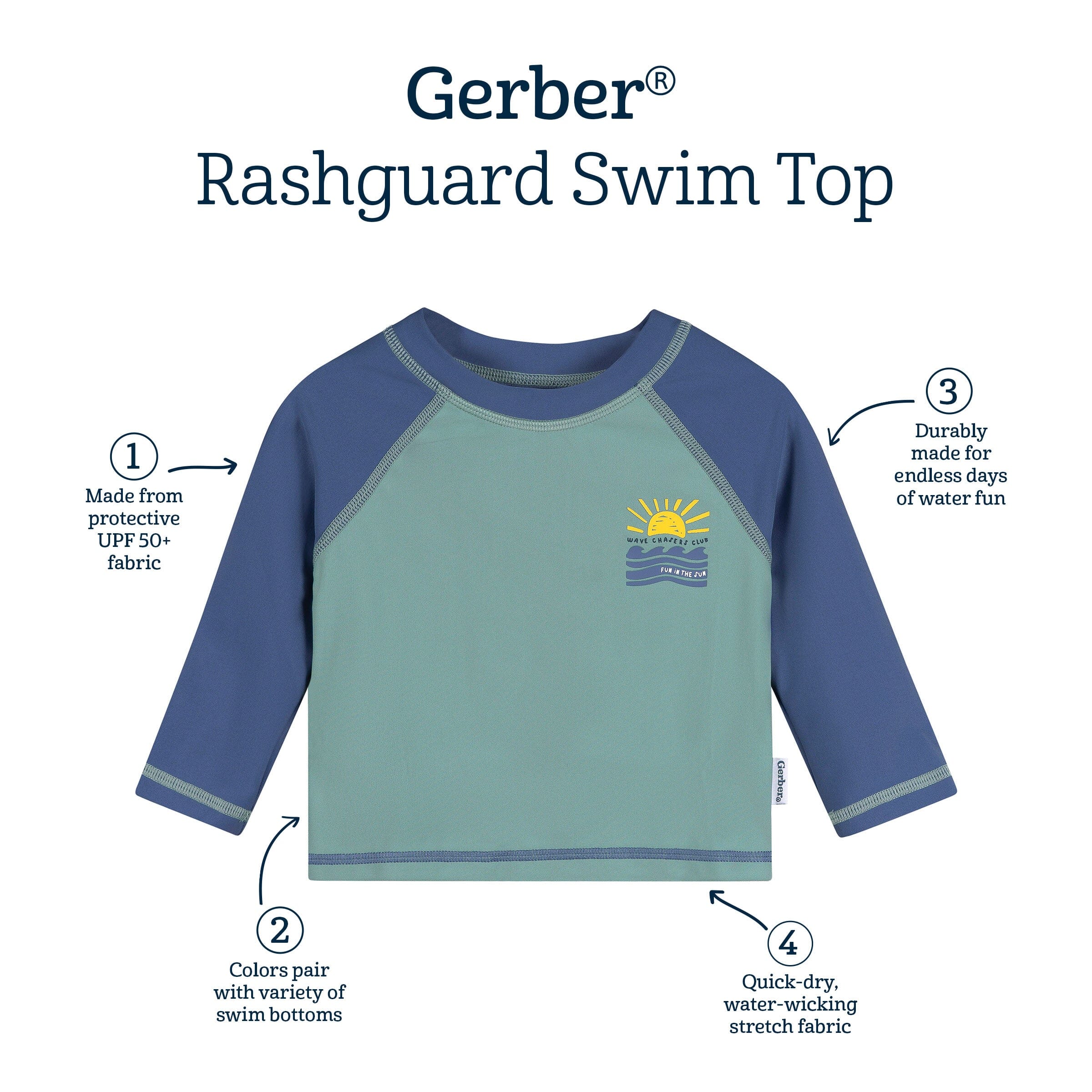 Baby & Toddler Boys UPF 50+ Wave Chasers Club Rash Guard - Image 4
