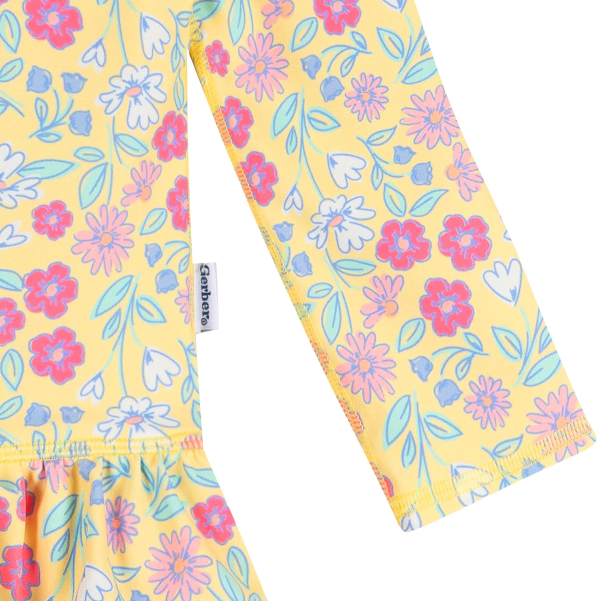 Infant & Toddler Girls UPF 50+ Floral Rash Guard Suit - Image 5