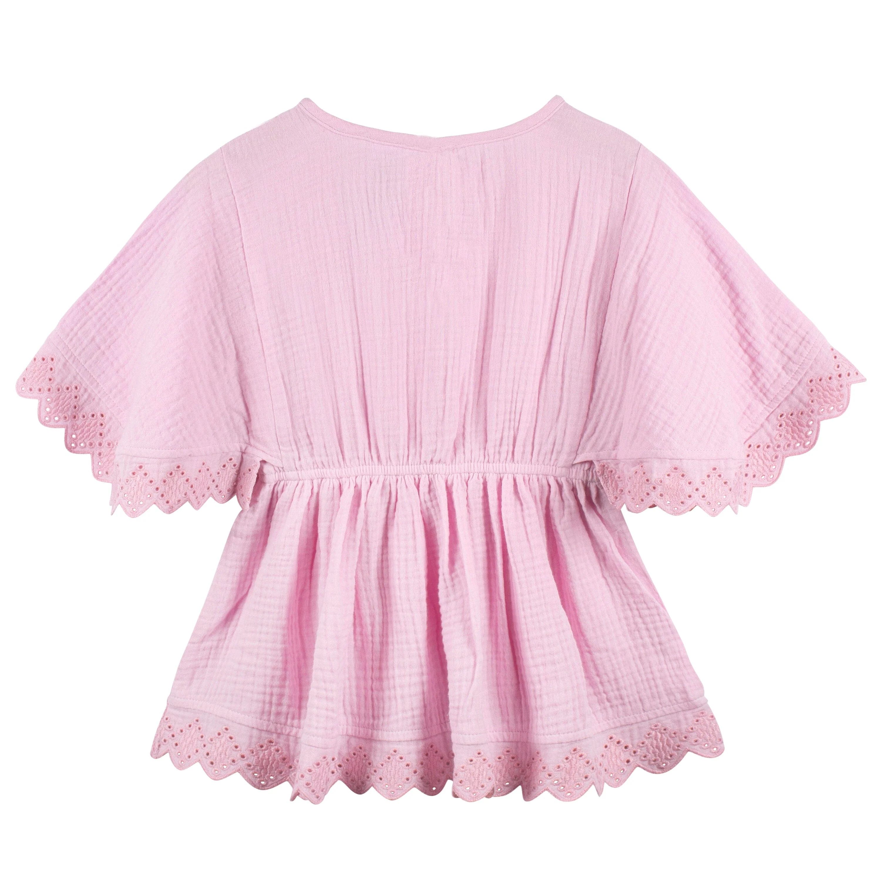 Baby & Toddler Girls Light Pink Gauze Kaftan Swim Coverup - Image 5
