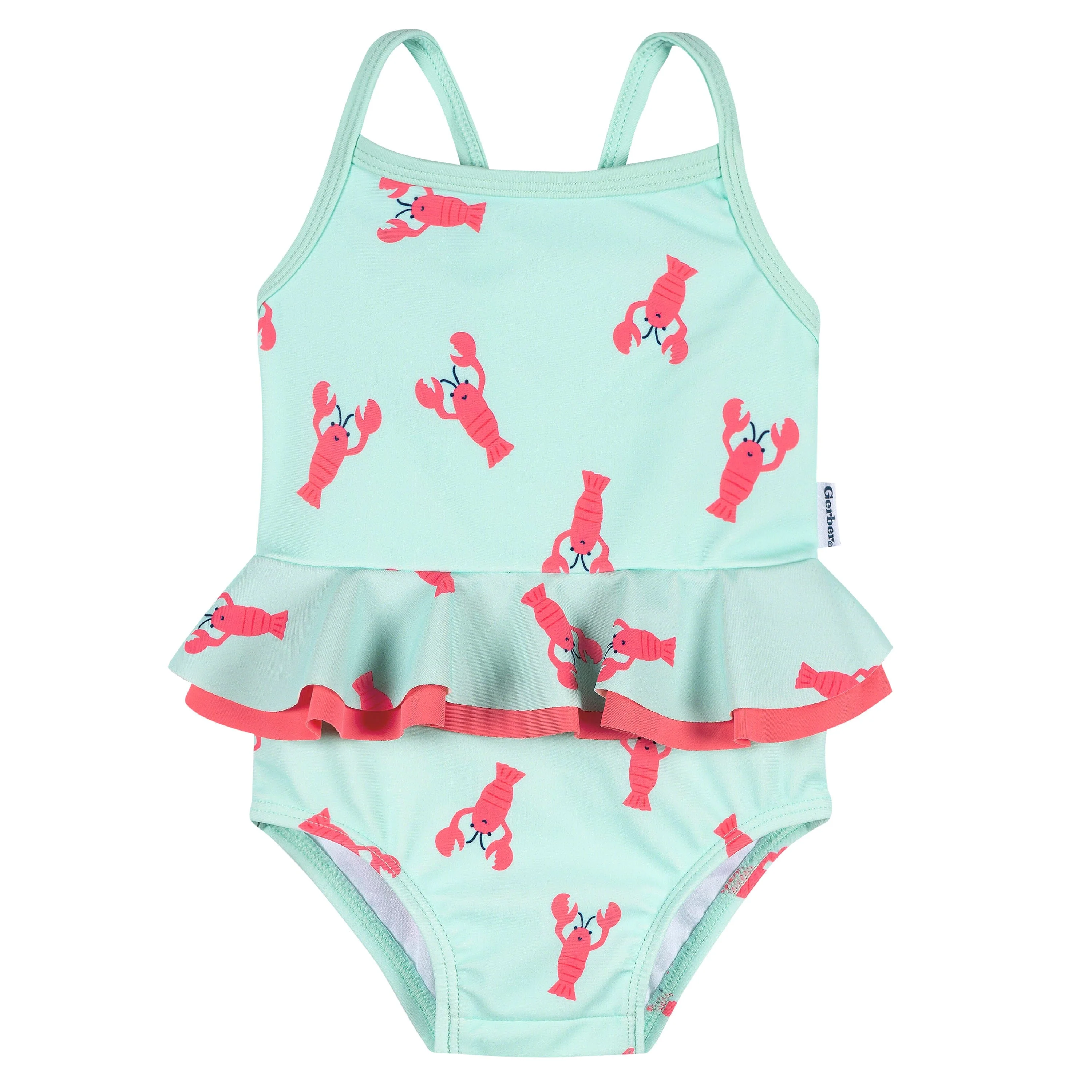 Baby & Toddler Girls UPF 50+ Lobsters One-Piece Swimsuit