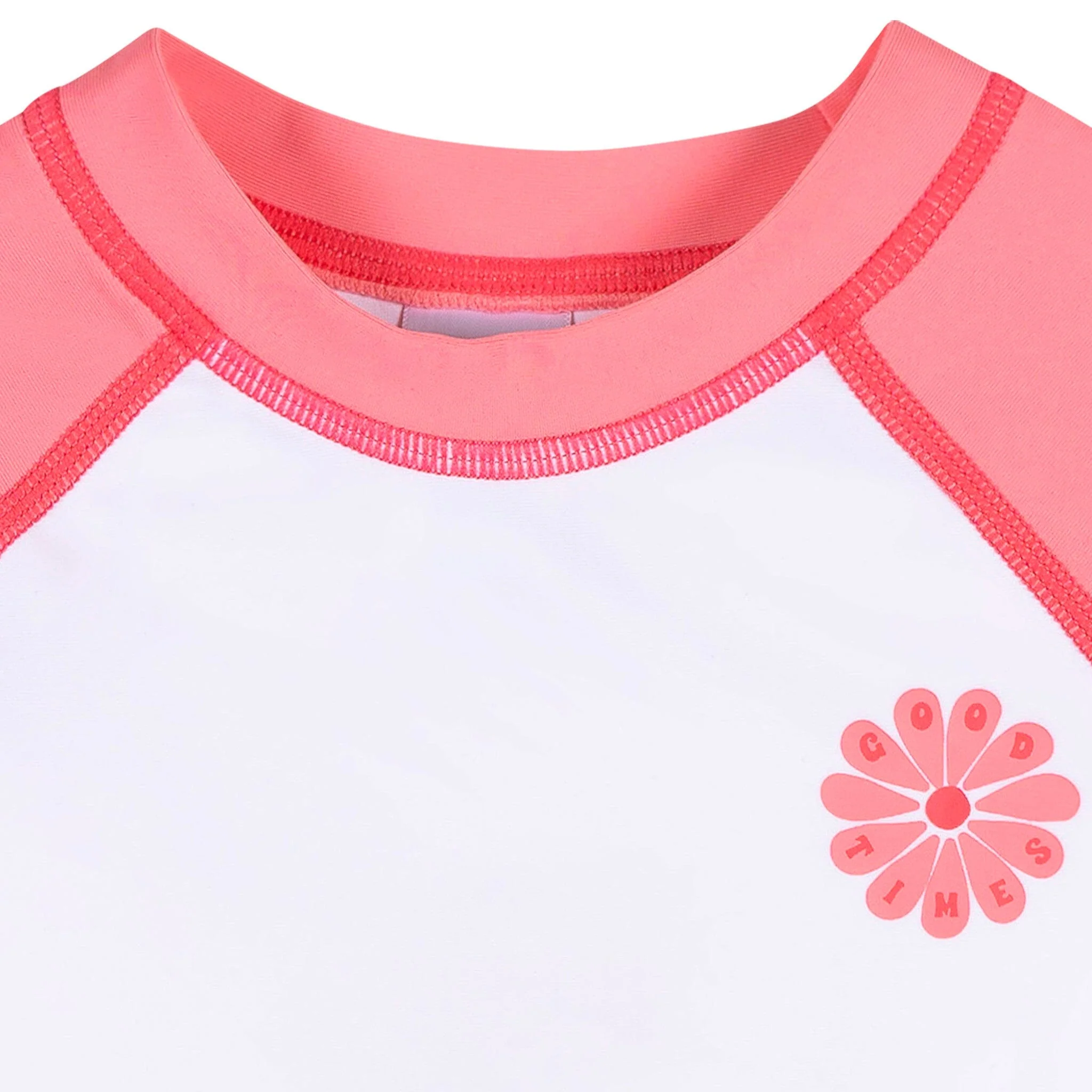 Baby & Toddler Girls UPF 50+ Pink Daisy Rash Guard - Image 2