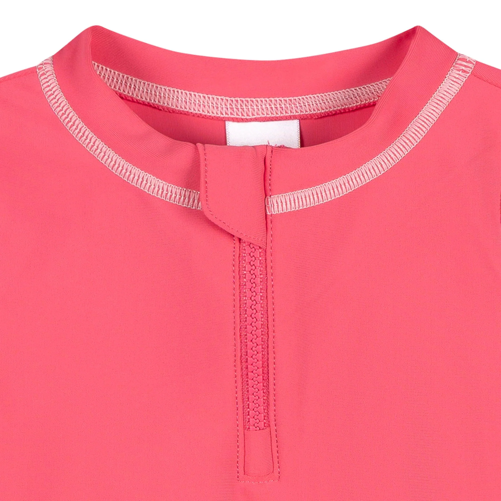 Baby & Toddler Girls UPF 50+ Pink Half Zip Rash Guard - Image 2