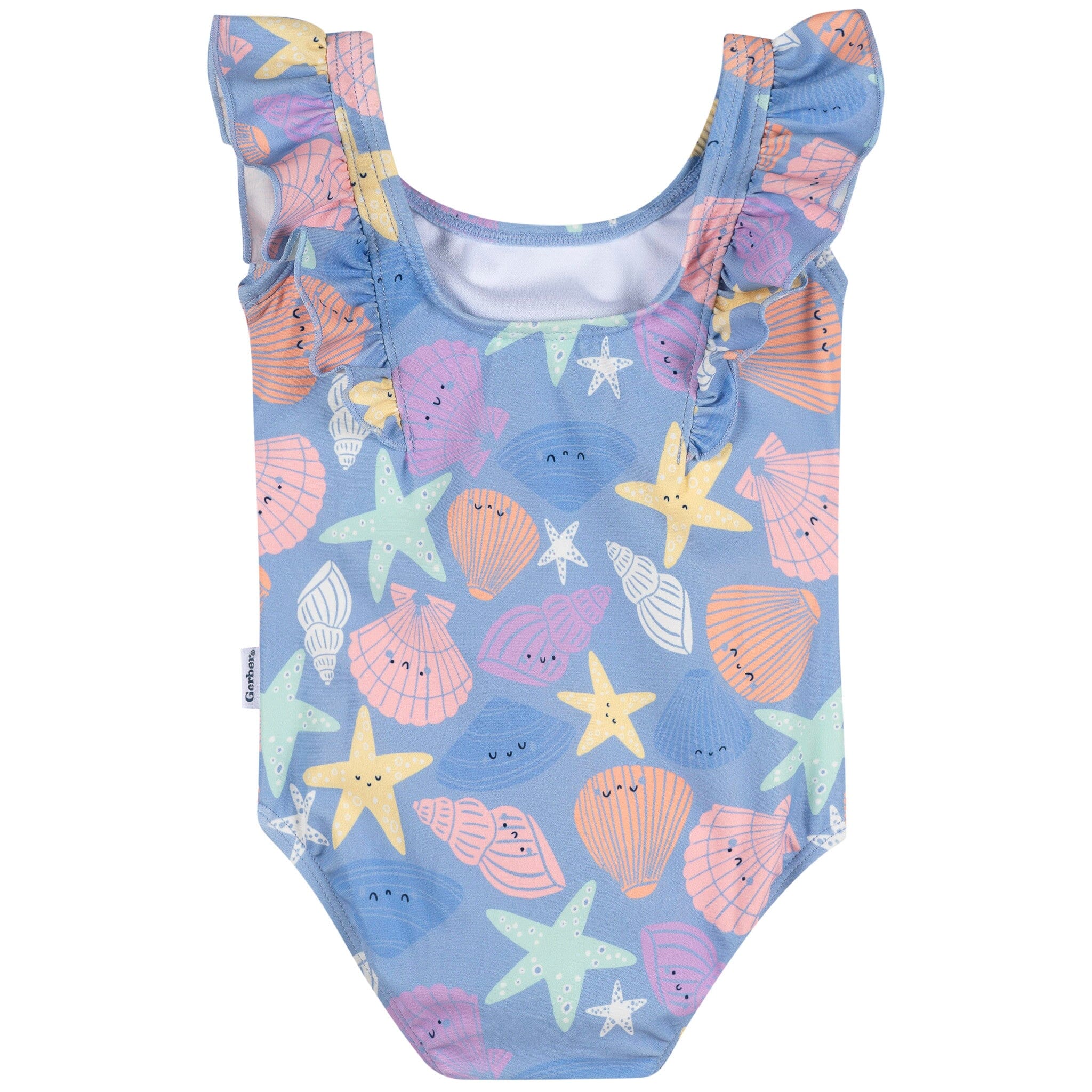Baby & Toddler Girls UPF 50+ Seashells One-Piece Swimsuit - Image 2