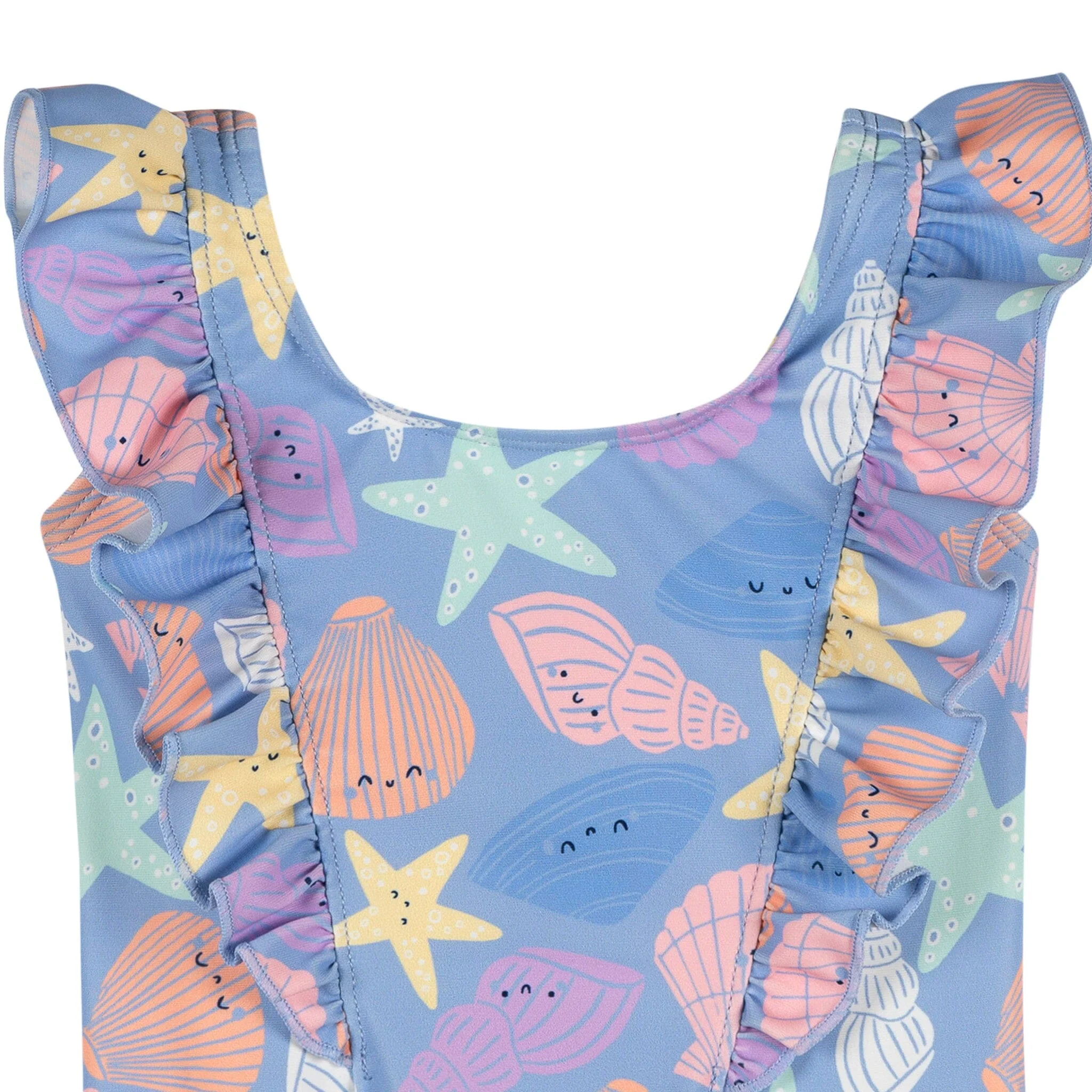 Baby & Toddler Girls UPF 50+ Seashells One-Piece Swimsuit - Image 3