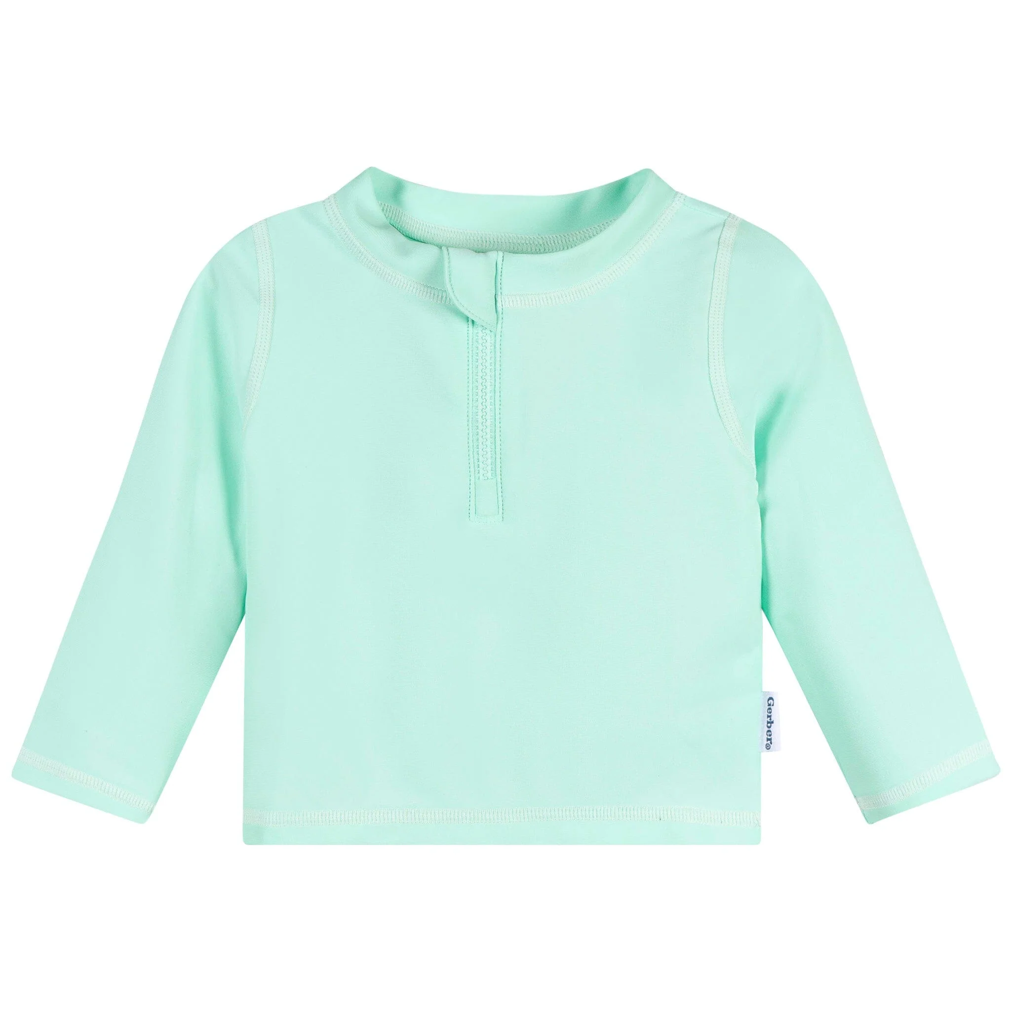 Baby & Toddler Neutral UPF 50+ Green Half Zip Rash Guard