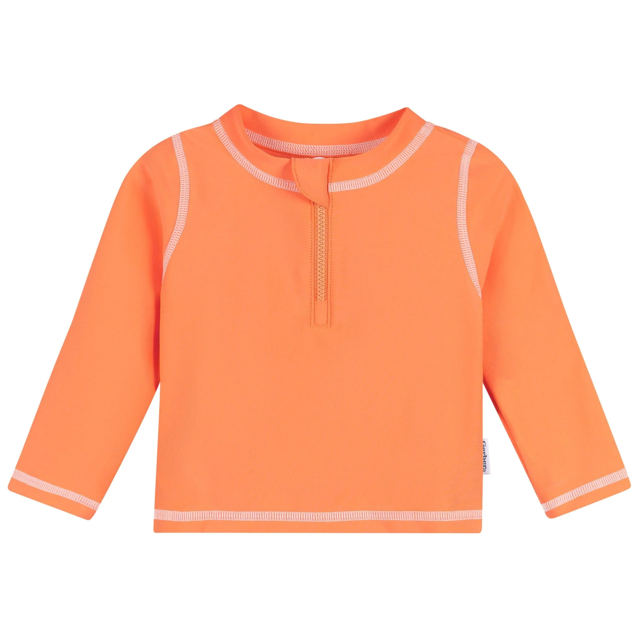 Baby & Toddler Neutral UPF 50+ Melon Orange Half Zip Rash Guard