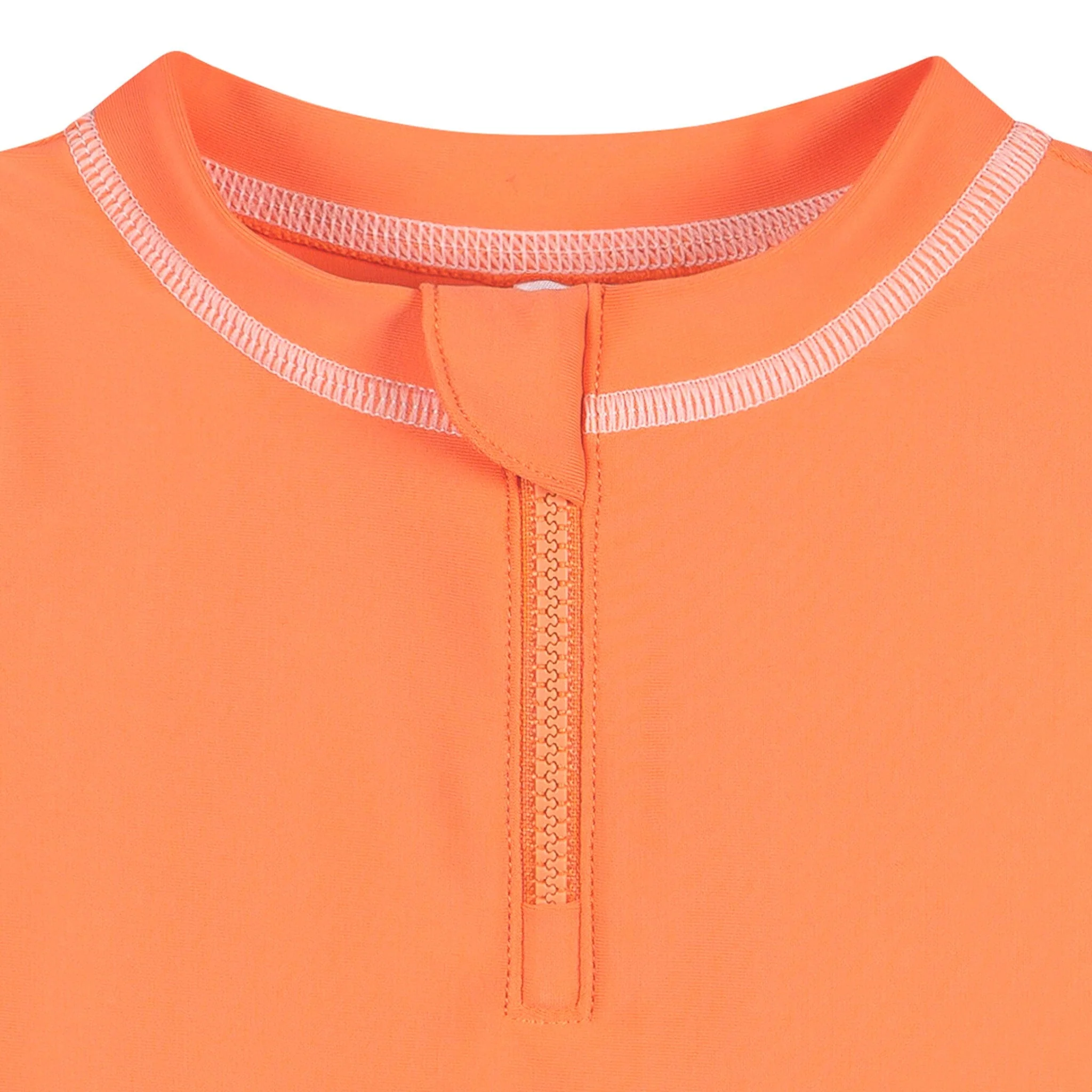 Baby & Toddler Neutral UPF 50+ Melon Orange Half Zip Rash Guard - Image 2