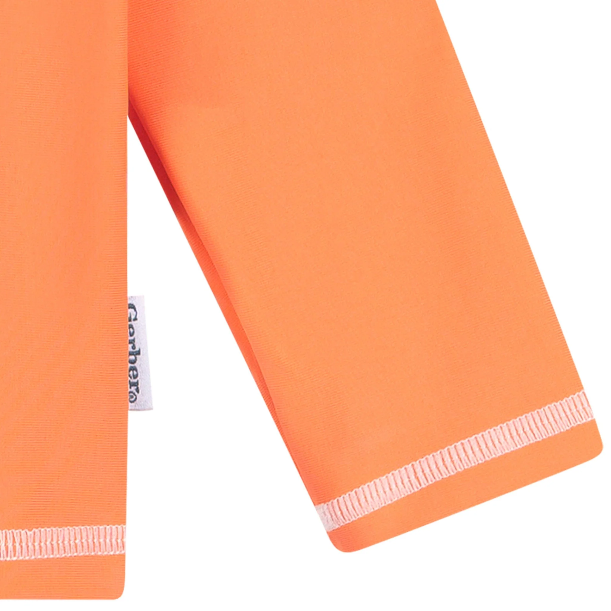 Baby & Toddler Neutral UPF 50+ Melon Orange Half Zip Rash Guard - Image 5