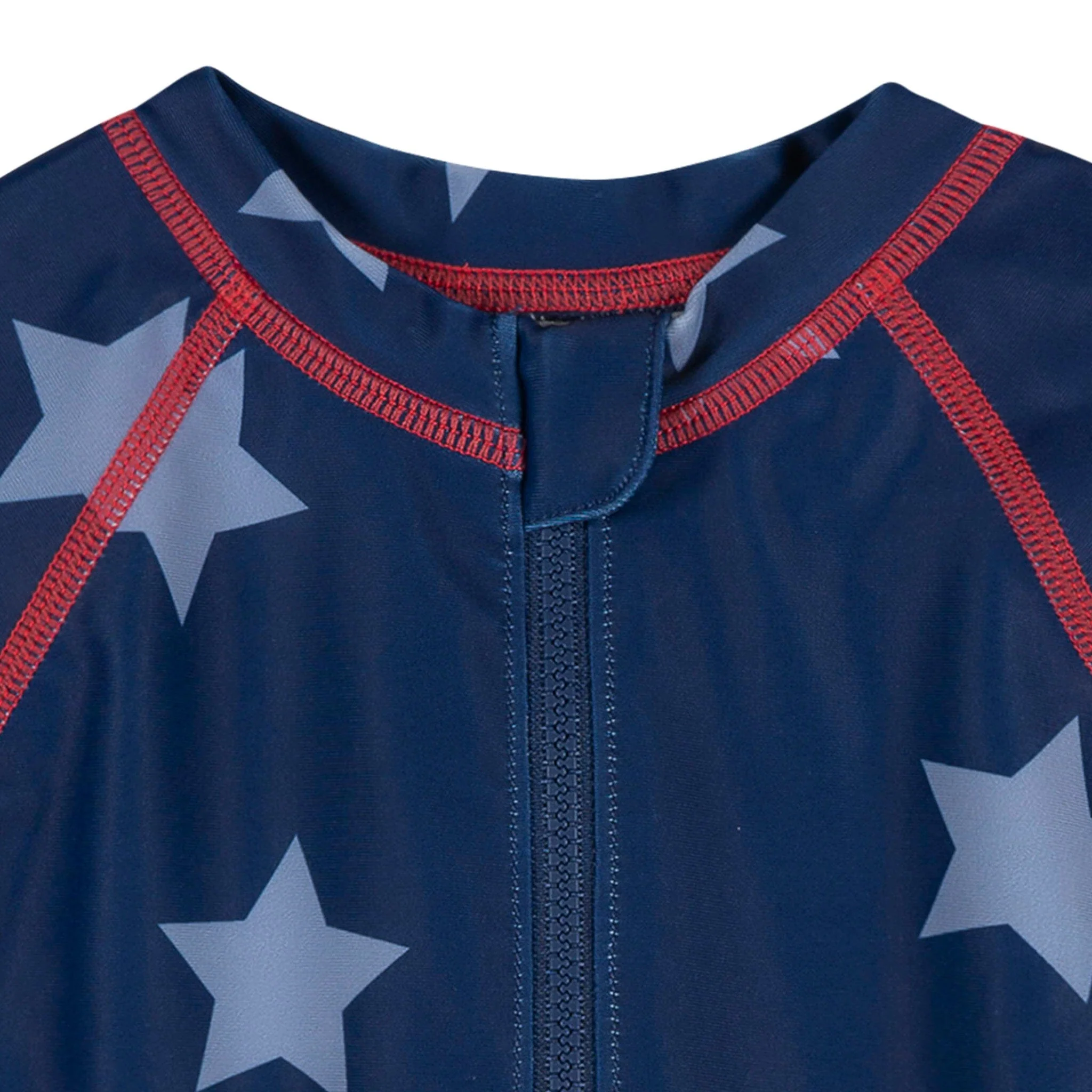 Baby Boys UPF 50+ Blue Stars Long Sleeve Rash Guard - Image 2