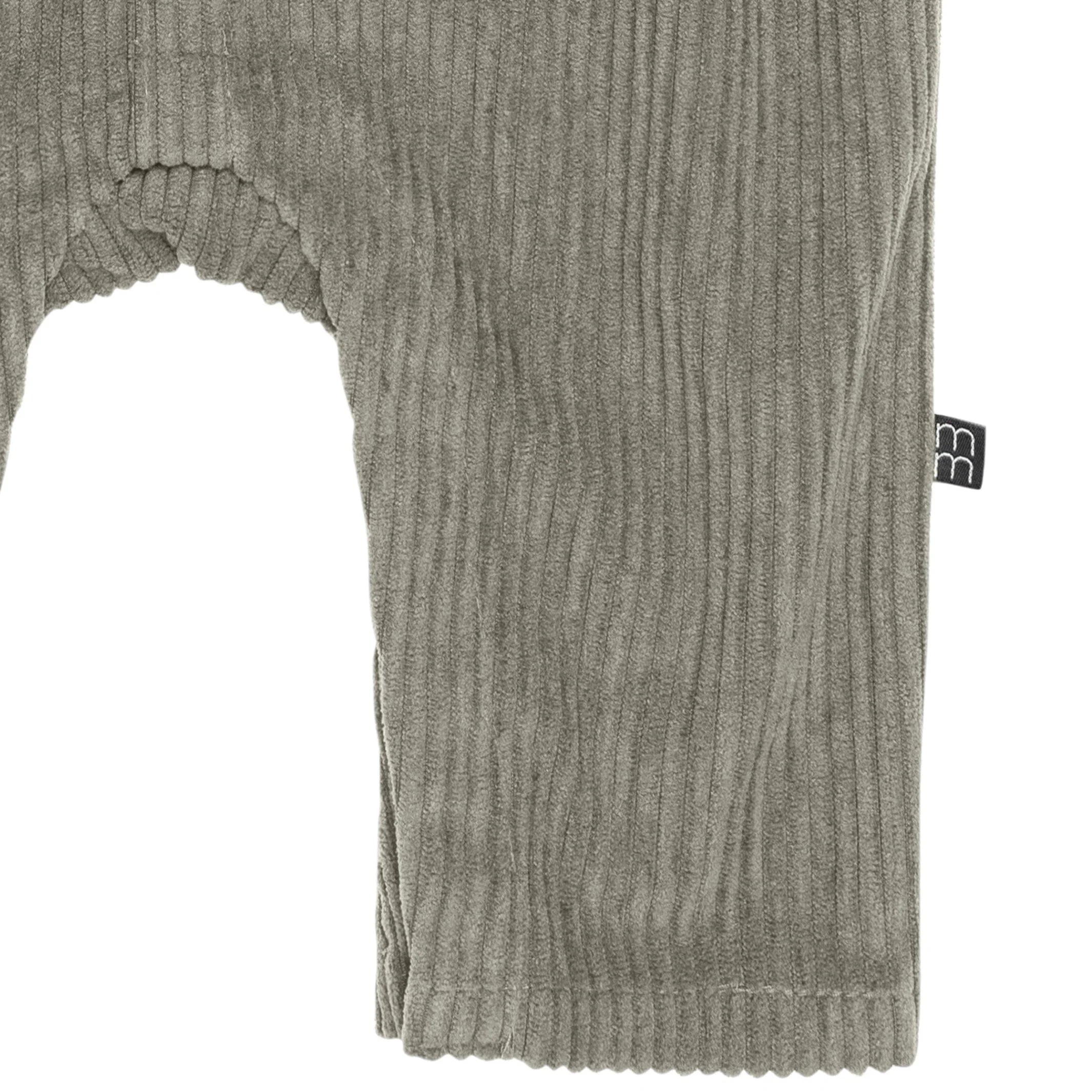 Baby Boys Dark Green Sherpa Collar Corduroy Romper - Image 5